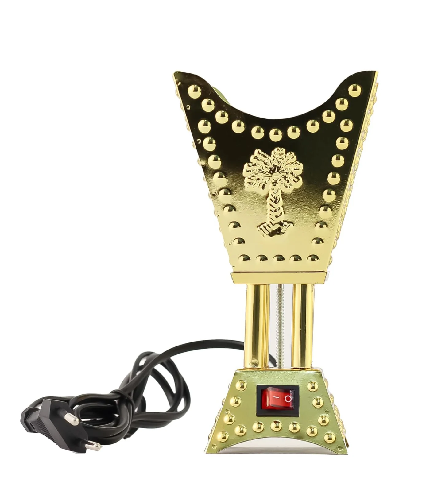 Mobigon Arabian Electric Incense Burners metal Vintage Arabic Burner, Middle Eastern Incense Holder- Electric Incense Burner Bakhoor Suitable For Arabian Oud, Home, Hotel Decor - A. Gold