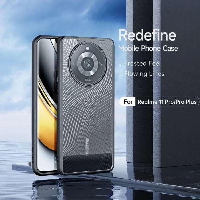 DL3 Mobilak Compatible with realme 11 Pro & realme 11 Pro+ Plus 5G Case Waterproof, Full-Body Heavy Duty Shockproof Phone Case, Translucent Matte Cover, Built-in Camera Lens Protective - Black