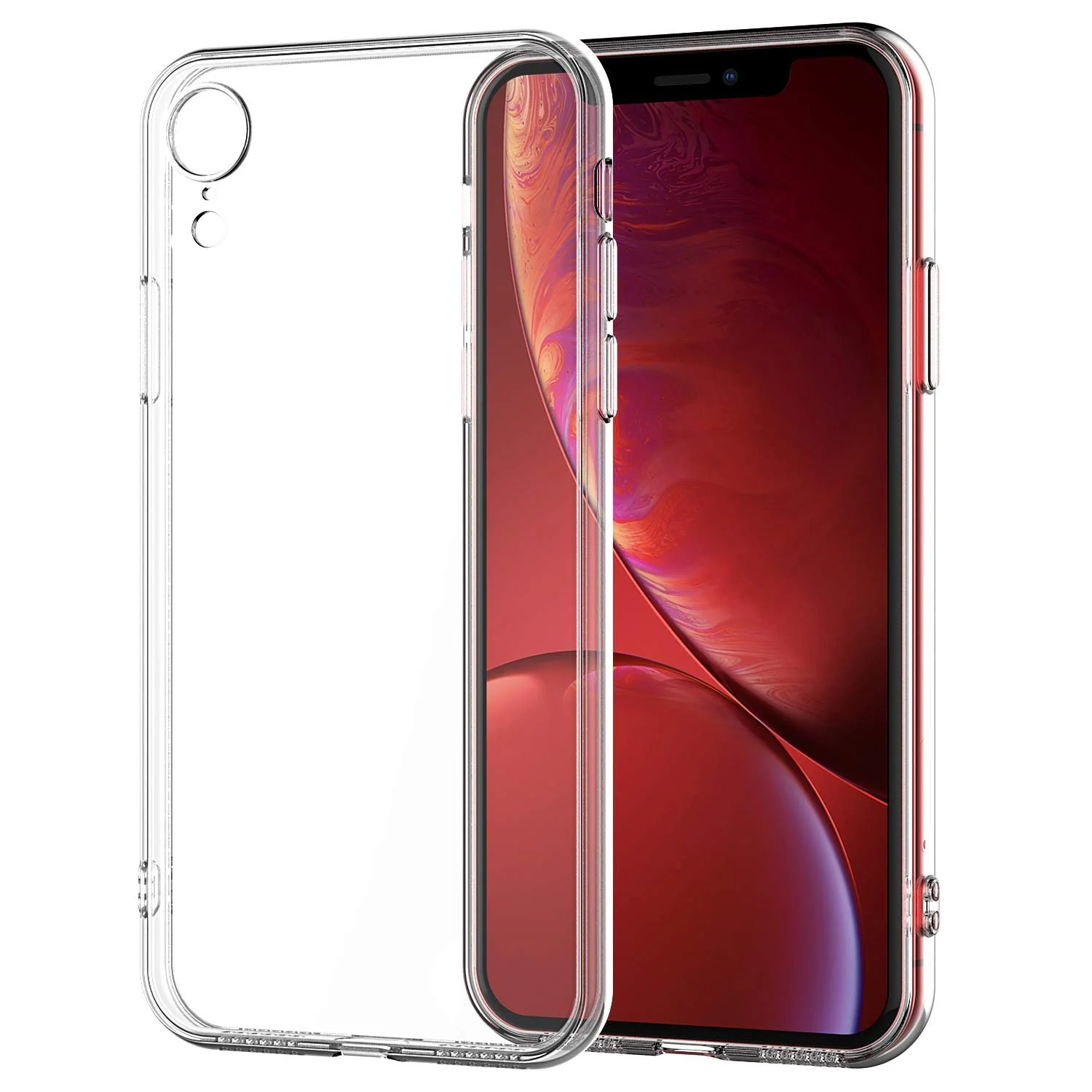 DL3 Mobilak Generic Case Compatible with iPhone XR Case Crystal Soft TPU Gel Case Flexible Silicone Anti-Scratch Camera Protection TPU Cover - Clear