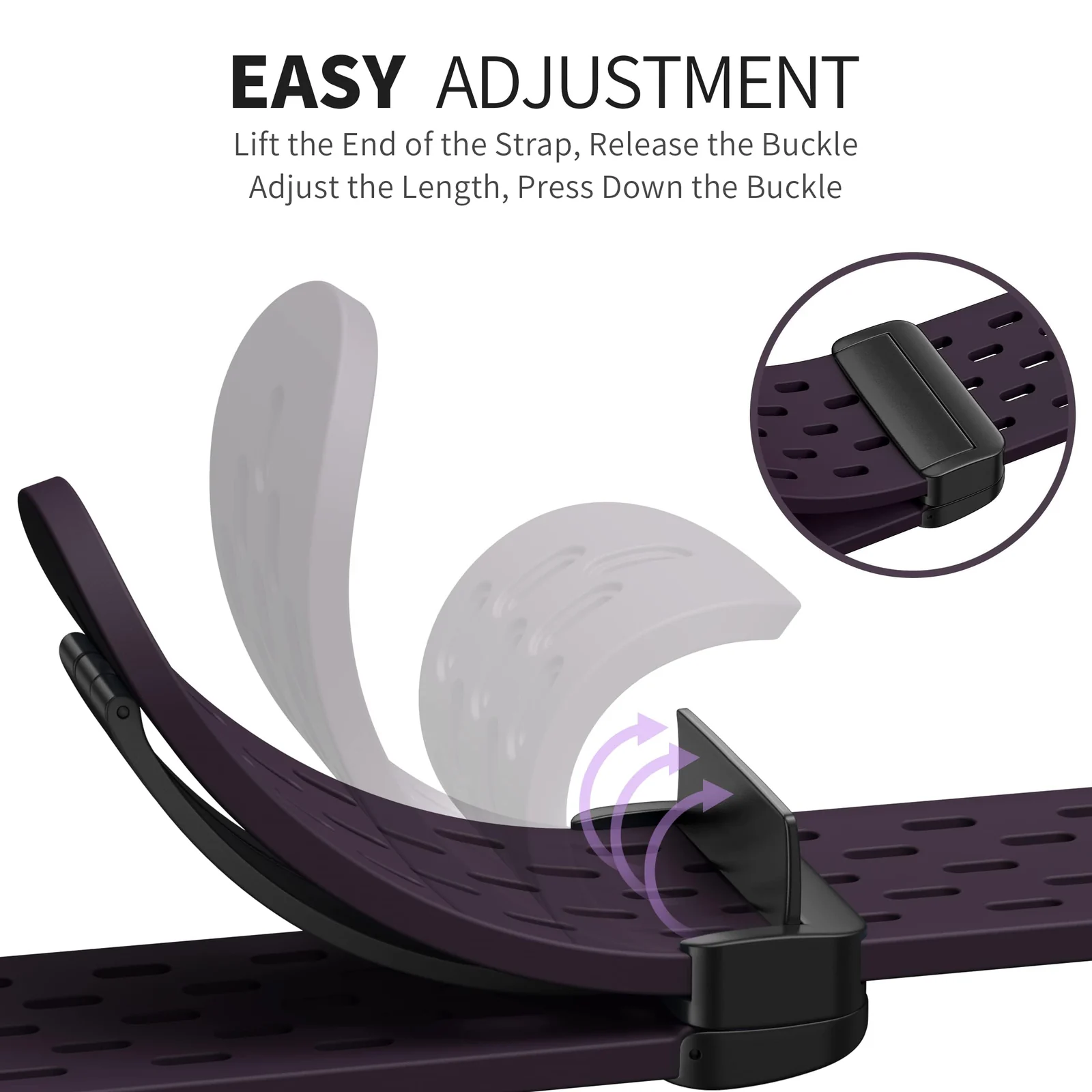 DL3 Mobilak Magnetic Bands for Apple Watch Band 49mm 46mm 45mm 44mm 42mm, Soft Silicone Magnetic Buckle Breathable Sport Watch Strap for iWatch Ultra2 Ultra SE SE2 Series 10 9 8 7 6 5 4 3 2 1 - Deep Purple