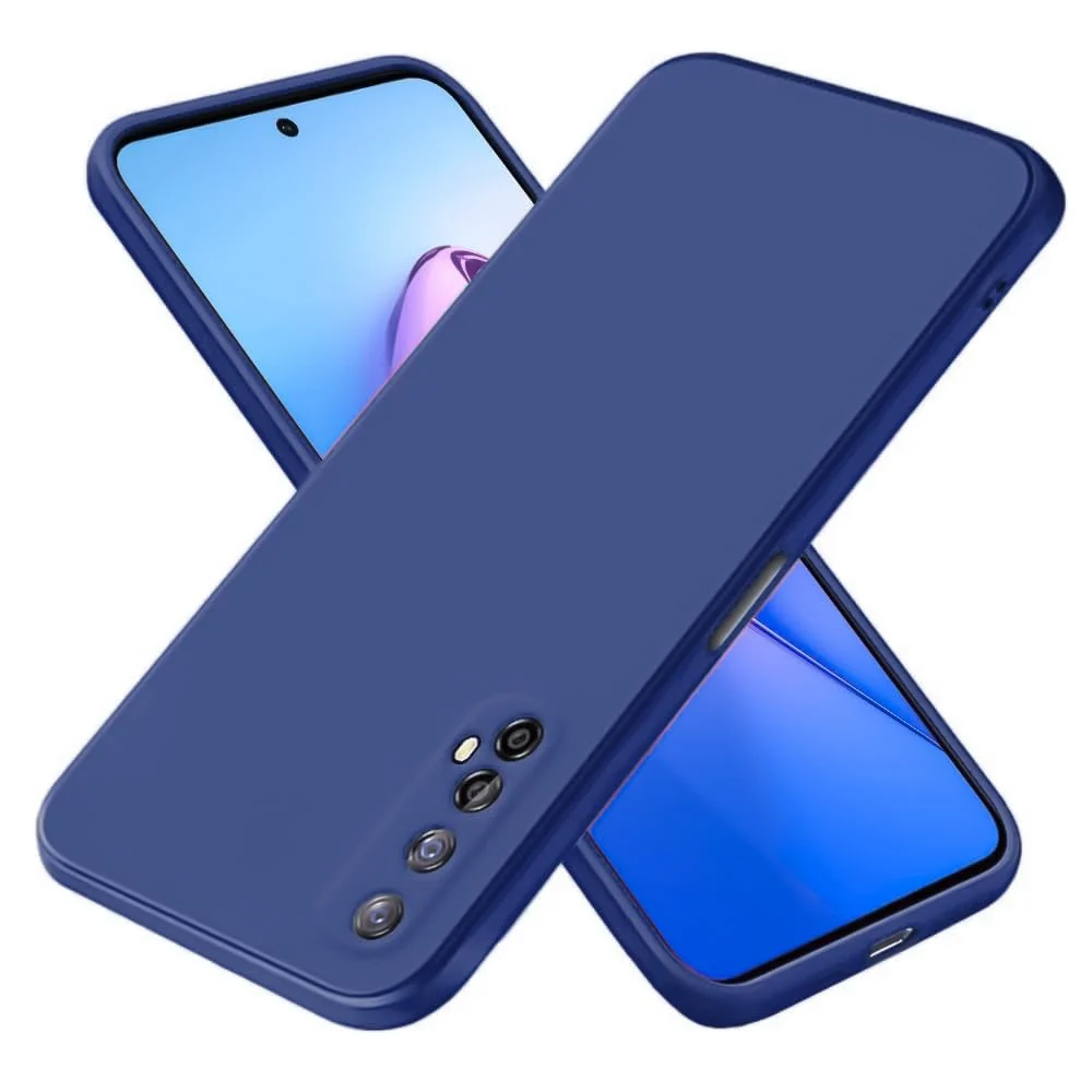 Dl3 Mobilak Realme 7 Case, Soft Flexible Liquid Silicone Gel Rubber Bumper Cover, Full Body Shockproof Protective Phone Case (Blue 2)