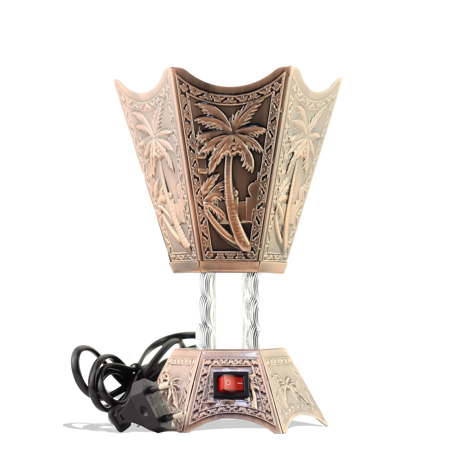 Arabian Electric Incense Burners metal Vintage Arabic Burner,Middle Eastern Incense Holder- Electric Incense Burner Bakhoor Suitable For Arabian Oud,Home, Hotel Decor (Style 2)