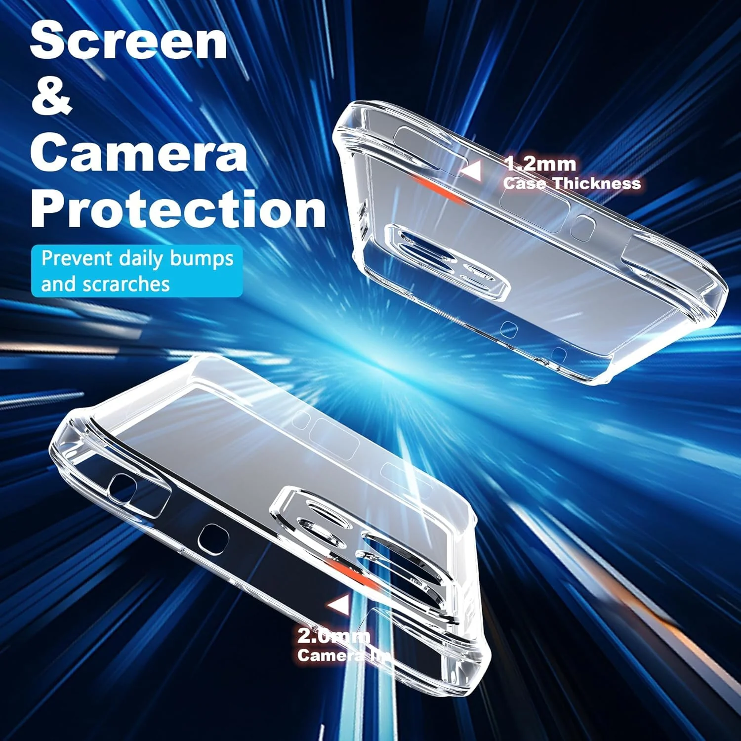 DL3 Mobilak Case Compatible with Honor X5c Plus, Case Crystal Soft TPU Gel Case Flexible Silicone Anti-Scratch Camera Protection TPU Cover - Clear