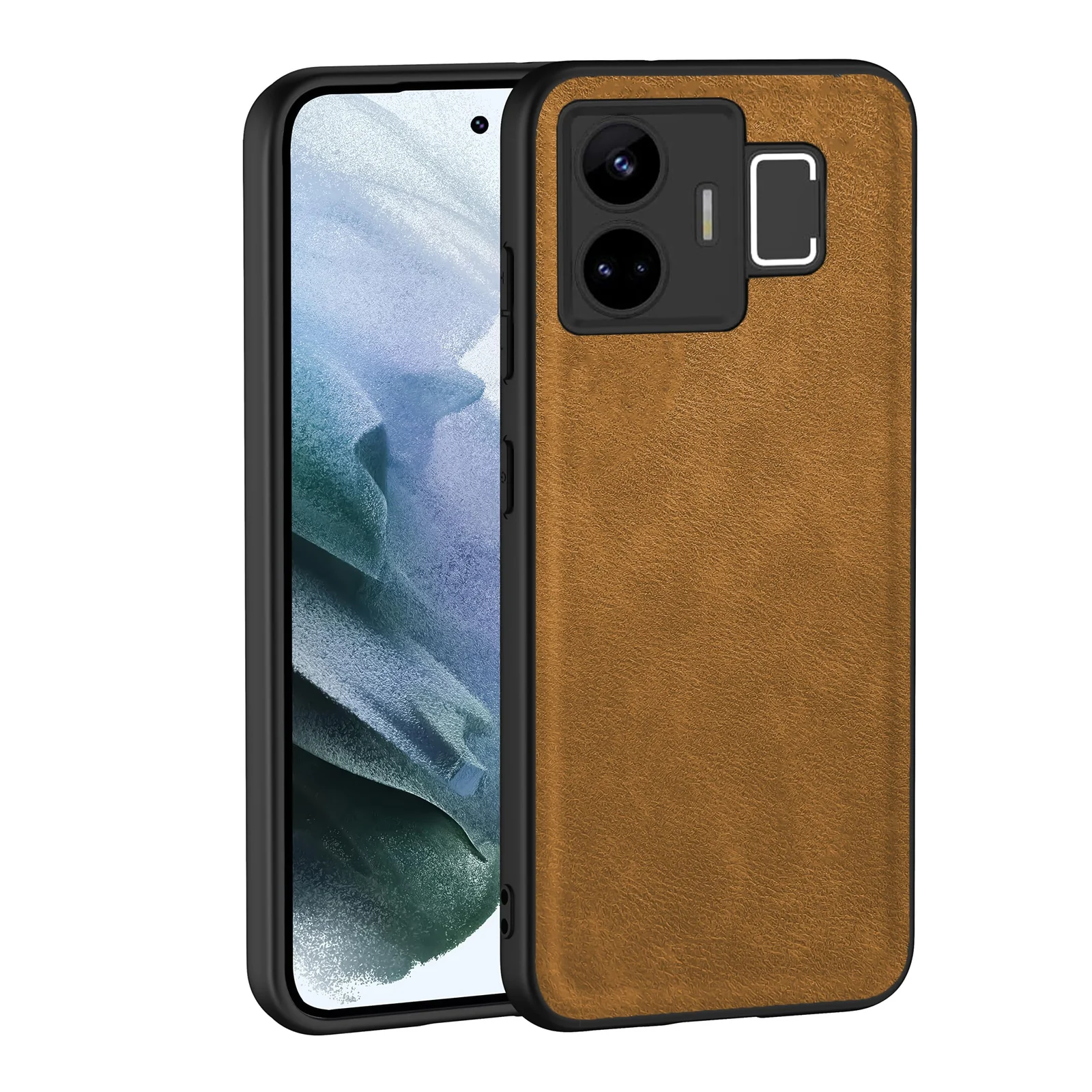 Dl3 Mobilak Case for Realme GT 3 5G / Realme GT Neo 5 Leather Case,Anti-Drop, Anti-Shock, Non-Slip Texture,Simple Cell Phong Cover for Realme GT 3 5G / Realme GT Neo 5 (Black)