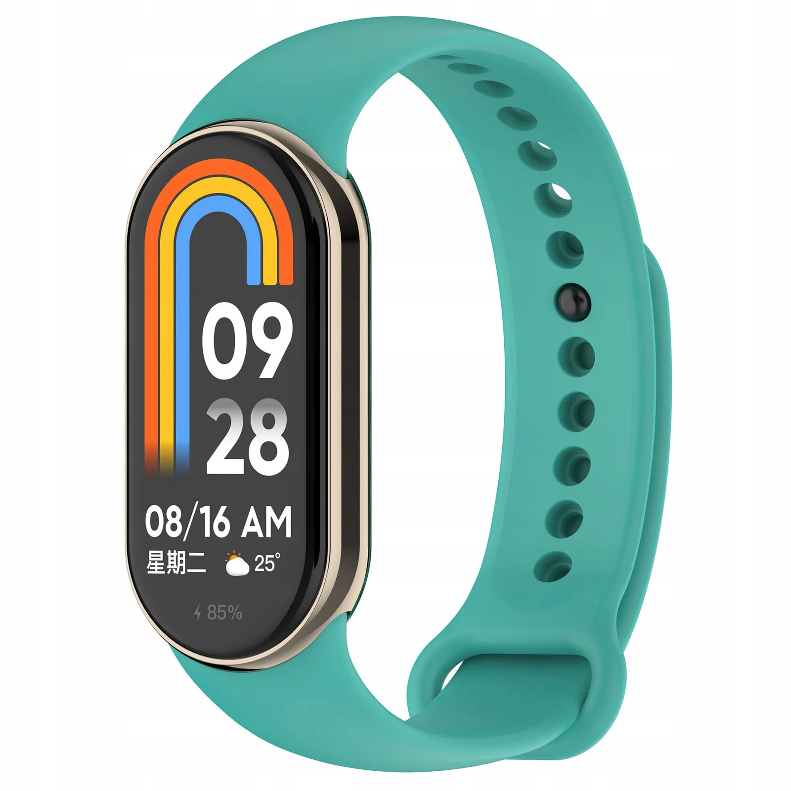 DL3 Mobilak Band Compatible with Xiaomi Mi Band 10/9/8 Replacement Strap, Silicone Skin-Friendly Wrist Strap Adjustable Sports Wristbands for Women Men Xiaomi Smart Band 8/9/10 - Turquoise