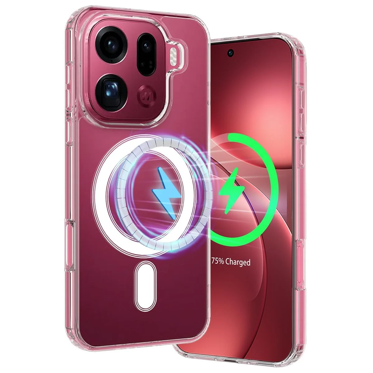 MOBIGON Slim Magnetic MagSafe-Compatible Phone Case for OPPO Find X9 Pro, Clear