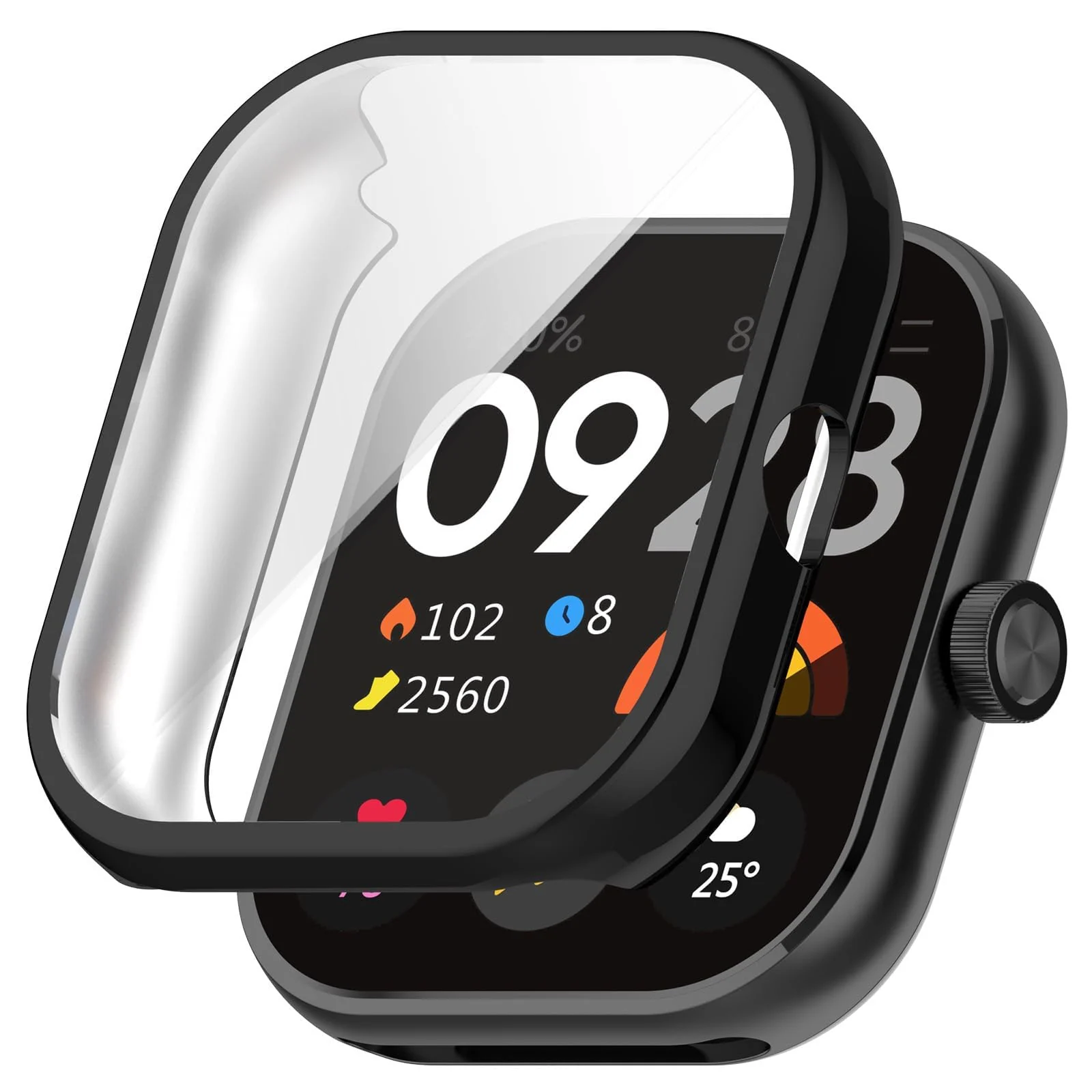 DL3 Mobilak Case Compatible with Xiaomi Redmi Watch 4 Case All-Around with Built-in Screen Protector Watch Soft TPU Shockproof Cover Slim Guard Thin Bumper Shell Protector