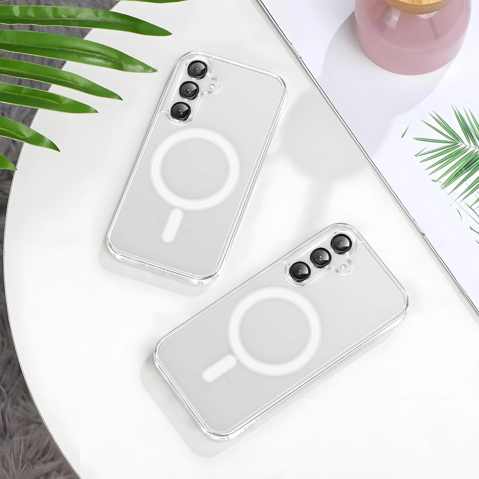 DL3 MOBILAK for Samsung Galaxy A54 5G Case Clear [Compatible with MagSafe] Slim Magnetic Clear Bumper Case
