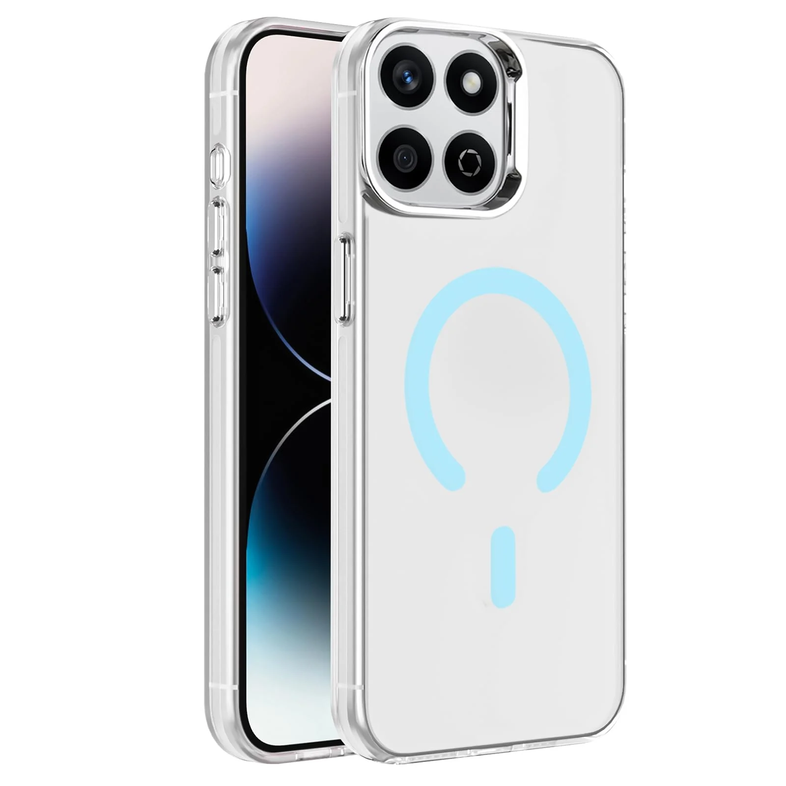 DL3 Mobilak Case for Honor X7D Crystal Clear [Not Compatible with MagSafe] Soft TPU Gel Case Flexible Silicone Anti-Scratch Transparent TPU Cover - Baby Blue