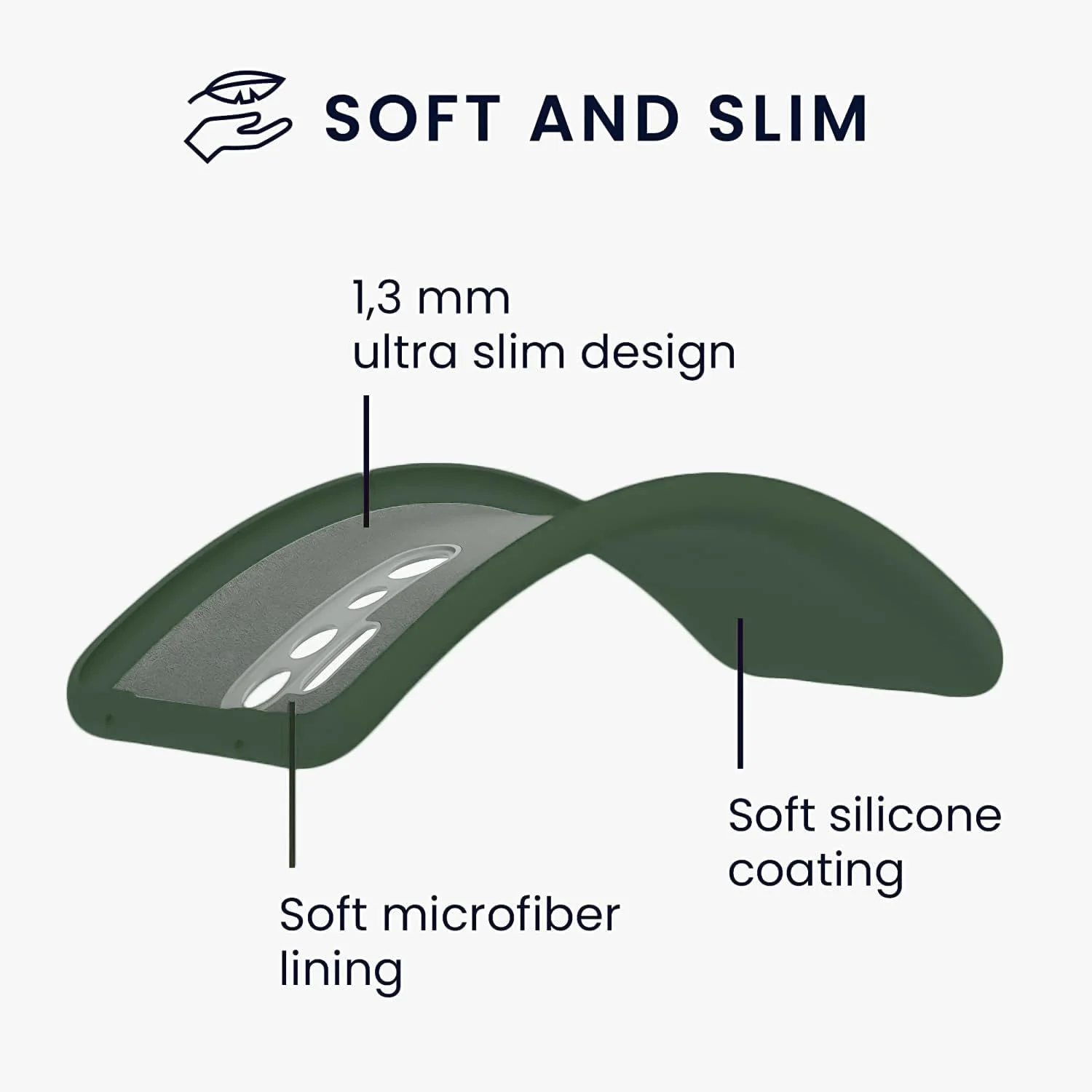 DL3 Mobilak Liquid Silicone Protective Case with Soft Microfiber Lining with Full Camera Protection for Xiaomi Redmi Note 8 Pro - Green