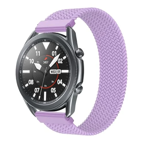 Medium — DL3 Mobilak Band 22MM Nylon Braided Solo Loop Strap Compatible with Samsung galaxy watch3 45mm/galaxy 46mm/Gear S3/Huawei watch GT3 46MM/GT2E/GT2 Pro/GT GT2 46MM/Compatible (Medium)