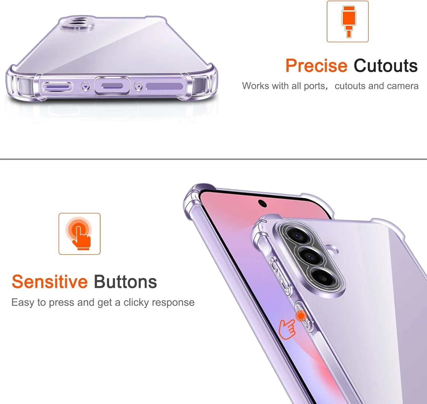 DL3 Mobilak Clear TPU Case for Samsung Galaxy A37 5G, Camera protection, Shock-absorbing protection, Scratch-resistant surface - Clear