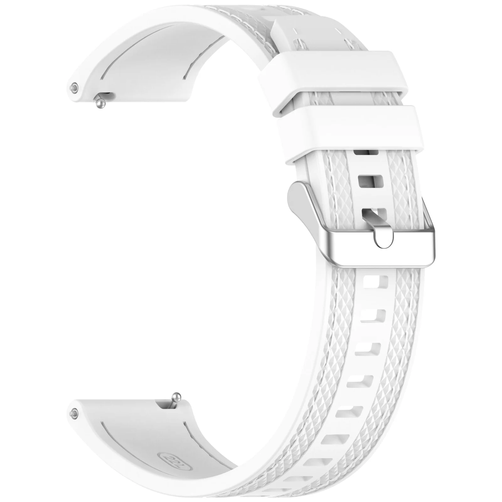 DL3 Mobilak 22mm Rubber Strap Compatible with Huawei Watch GT 6 46mm/GT 6 Pro/GT5 46mm/GT 5 Pro/GT4 46mm/GT 3 Pro, Soft Durable Bracelet Nylon Silicone Replacement Band for Huawei Watch 4 Pro/Watch 3 - White