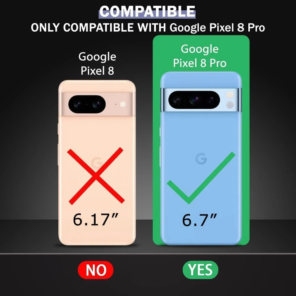 DL3 Mobilak Case Compatible with Google Pixel 8 PRO Case Crystal Soft TPU Gel Case Flexible Silicone Anti-Scratch Camera Protection TPU Cover - Clear