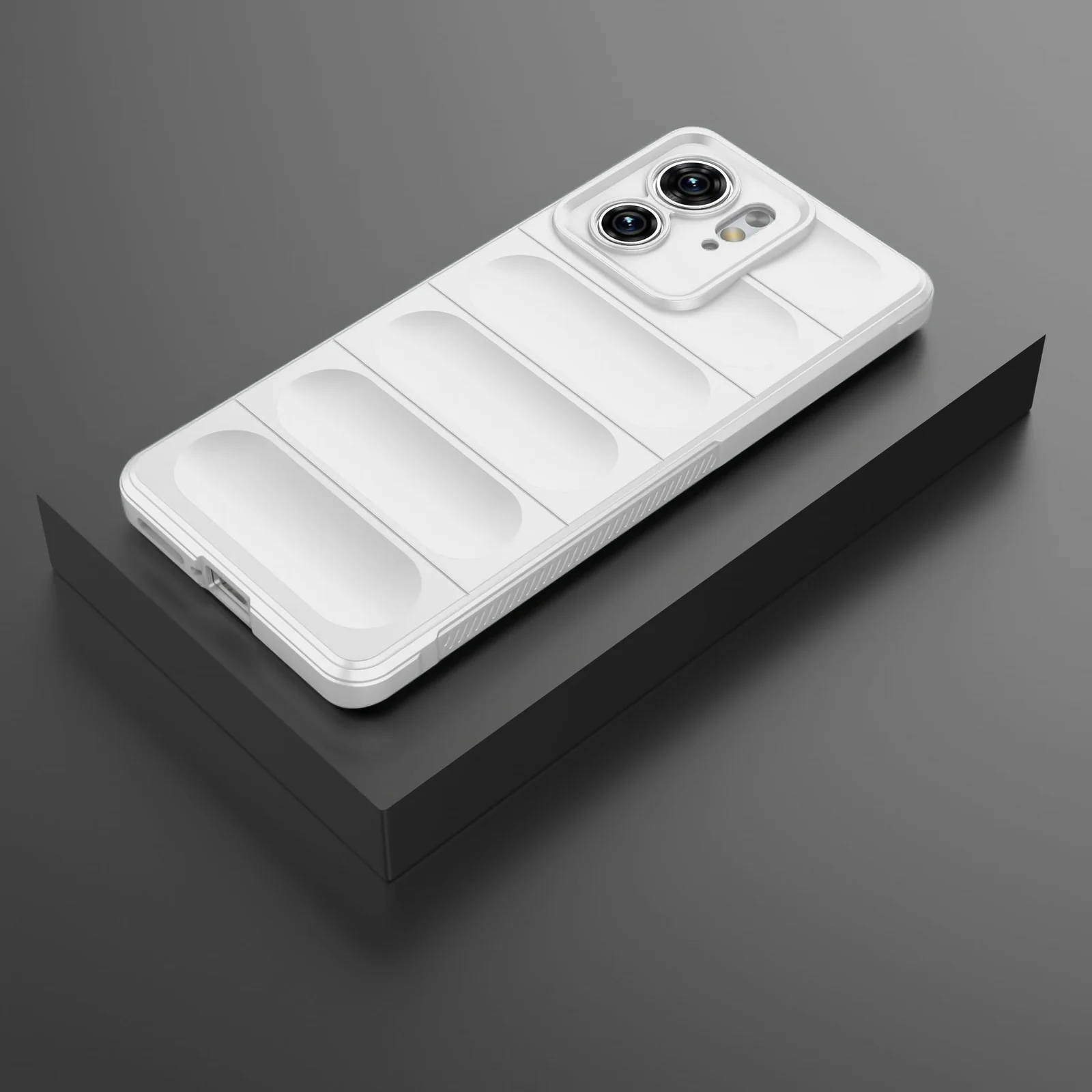 DL3 Mobilak Soft Silicone Protective Case for Motorola Edge 40 5G with Camera Protection and Shockproof Design - White