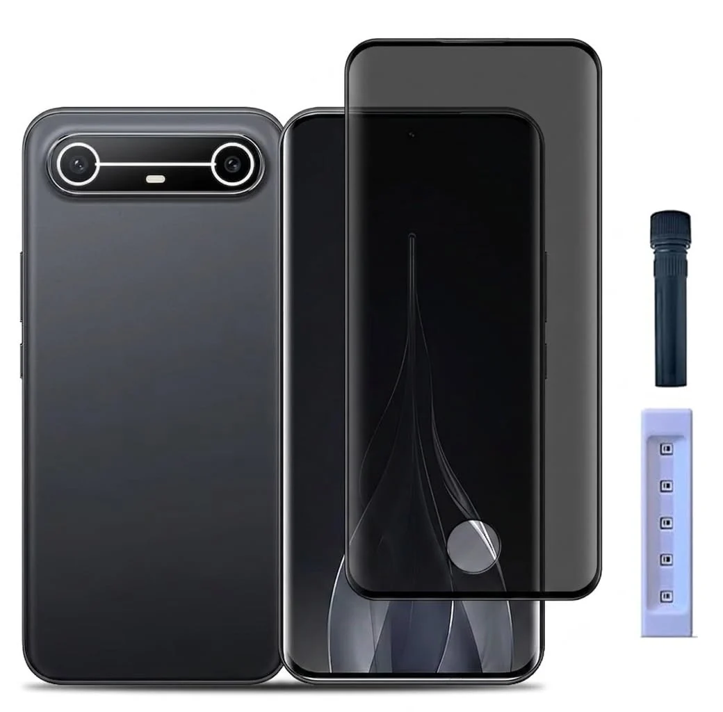 MOBIGON 3D Curved UV Privacy Tempered Glass Screen Protector for Tecno Spark Slim, Privacy