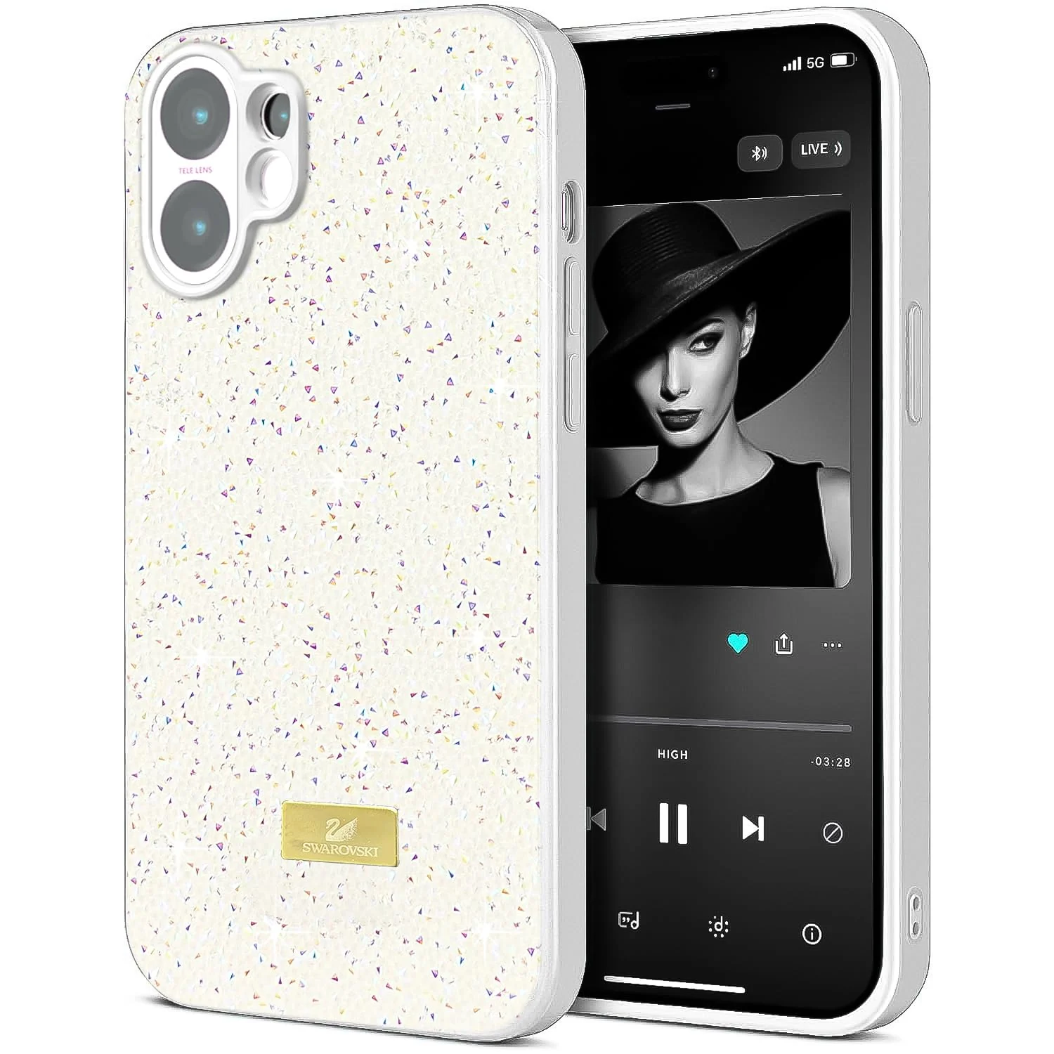 5.5 — DL3 Mobilak Glitter Rhinestone Protective Case for vivo V60 5G with Shockproof Design