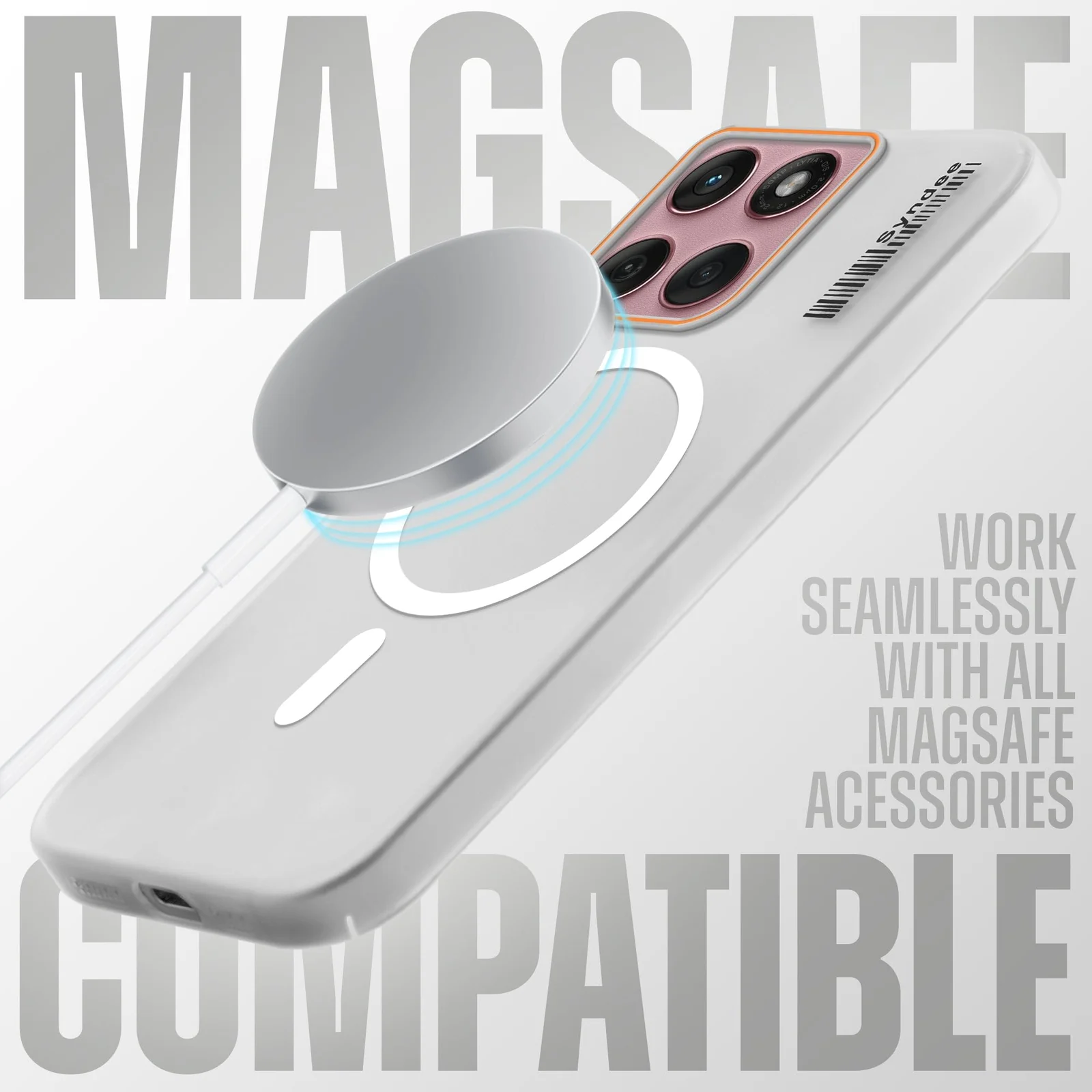 DL3 Mobilak Clear MagSafe-Compatible TPU Case for Motorola Moto Edge 60 Fusion 5G / Edge 60 5G - Clear