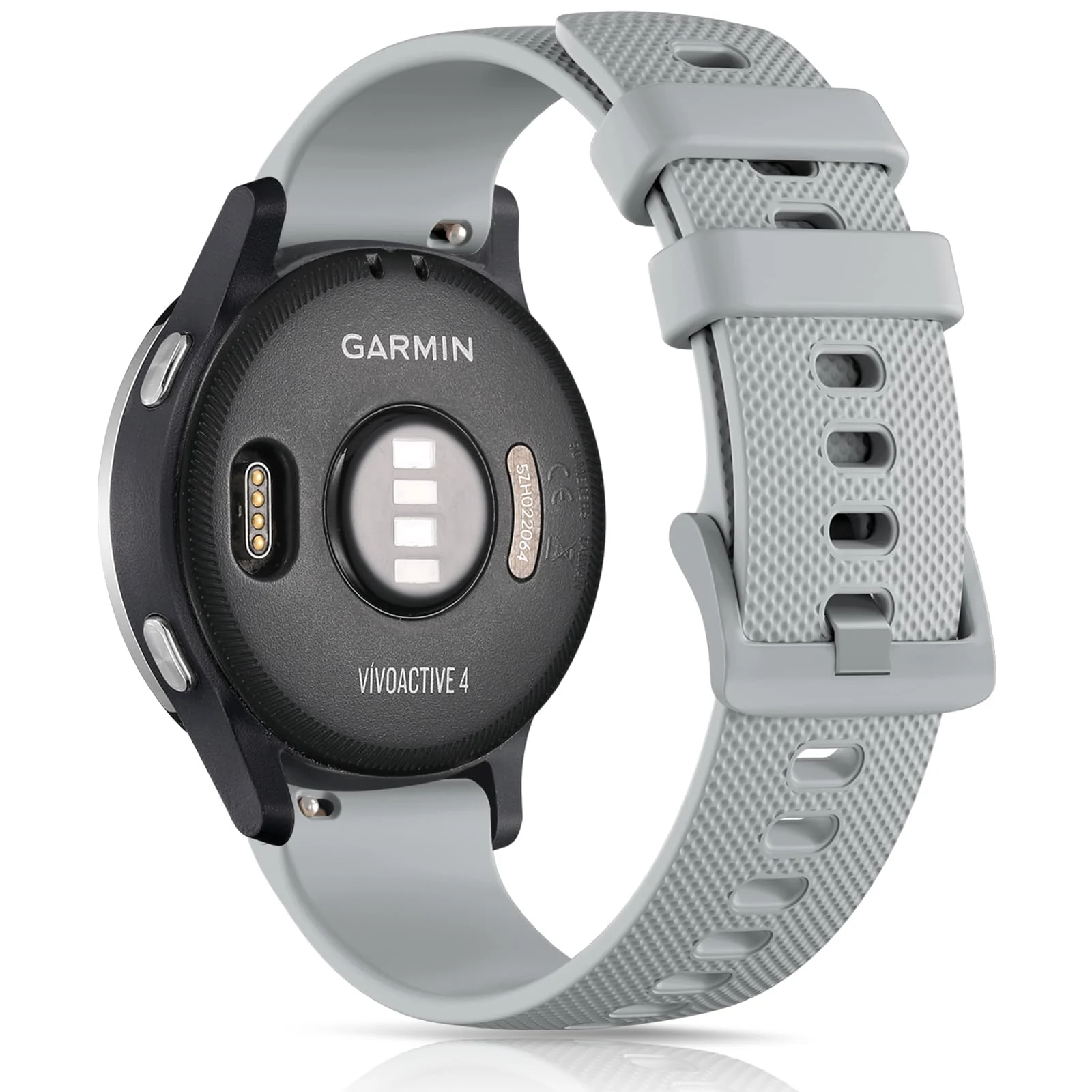 DL3 Mobilak Silicone Buckle Band 22MM Strap For Xiaomi Redmi Watch 5 Active/5 Lite/Samsung Galaxy Watch 3 45mm/Watch 46mm/Gear S3/For Huawei watch GT5 GT4 GT3 GT2 GT 46MM/GT2E/GT2 Pro/GT 3 Pro/GT5 Pro - Light Grey