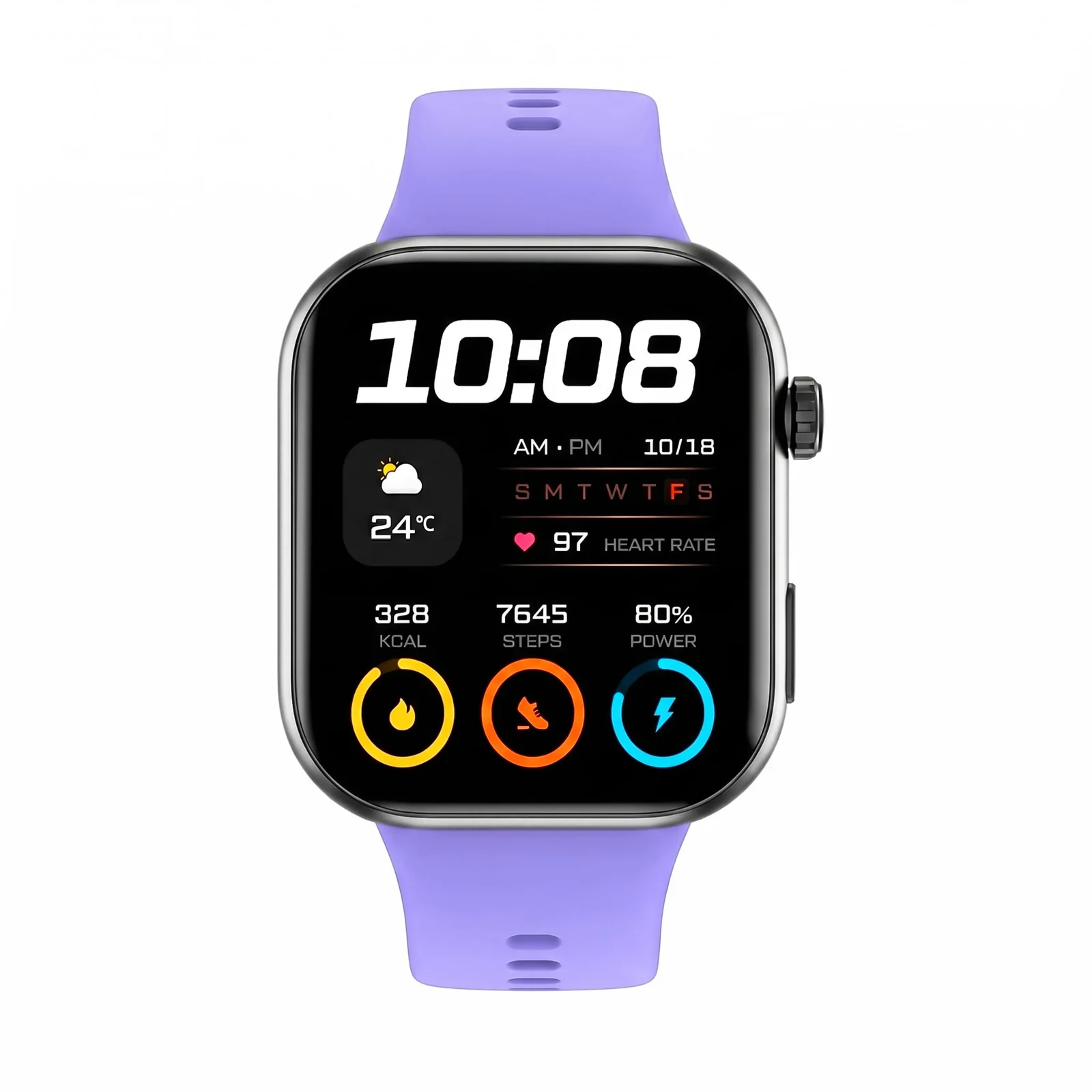 DL3 Mobilak Silicone Bracelet for HONOR Choice Watch 2i Strap, Soft Silicone Sport Replacement Strap for Women/Men, Adjustable Waterproof Sports Band for HONOR Choice Watch 2i - Light Purple