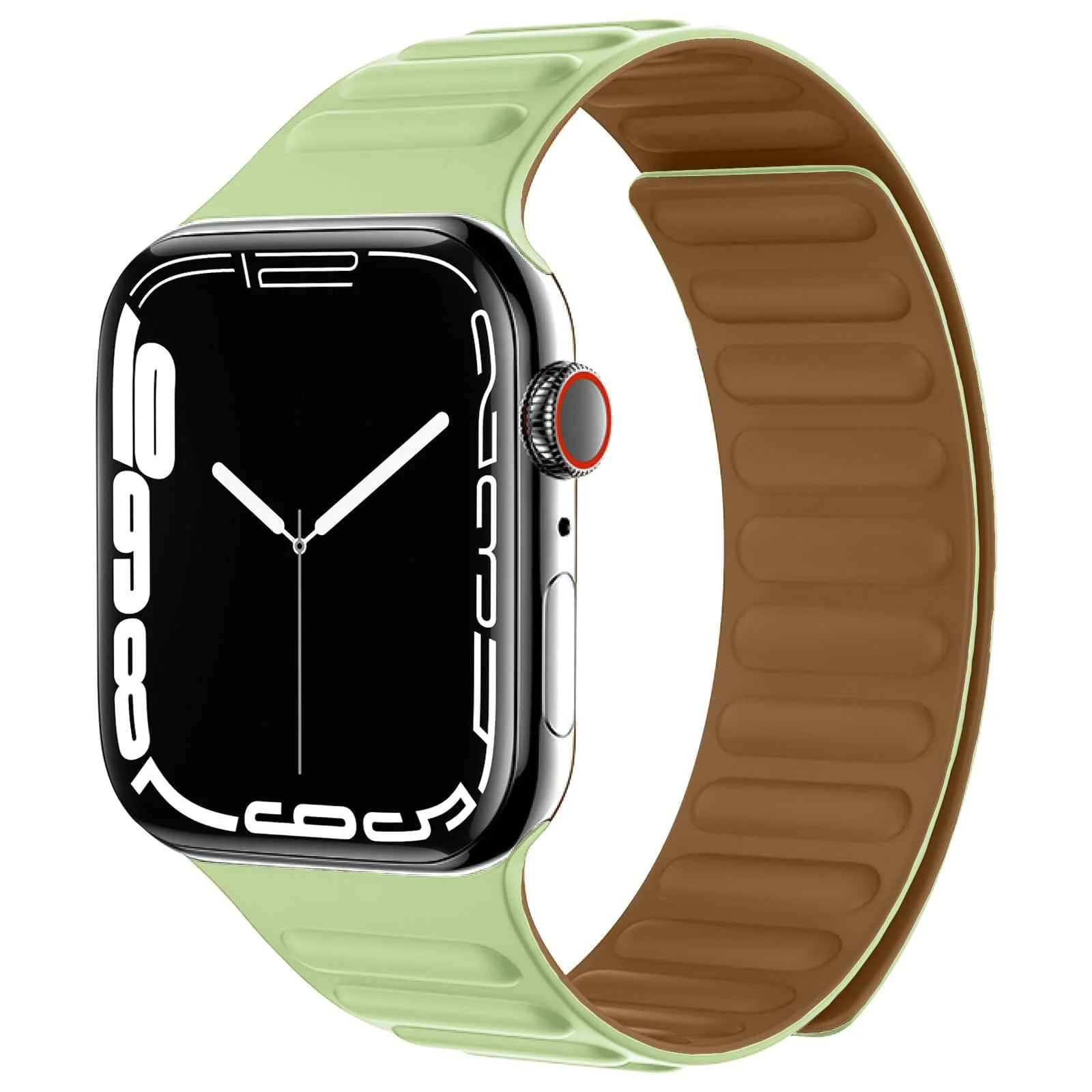 Dl3 Mobilak Silicone Straps Compatible with Apple Watch Ultra Strap 49MM 45MM 46MM 44MM 42MM, Loop Band with Strong Magnetic Closure for iWatch Ultra 2 Series 11 10 9 8 7 6 5 4 SE (Clover Green)
