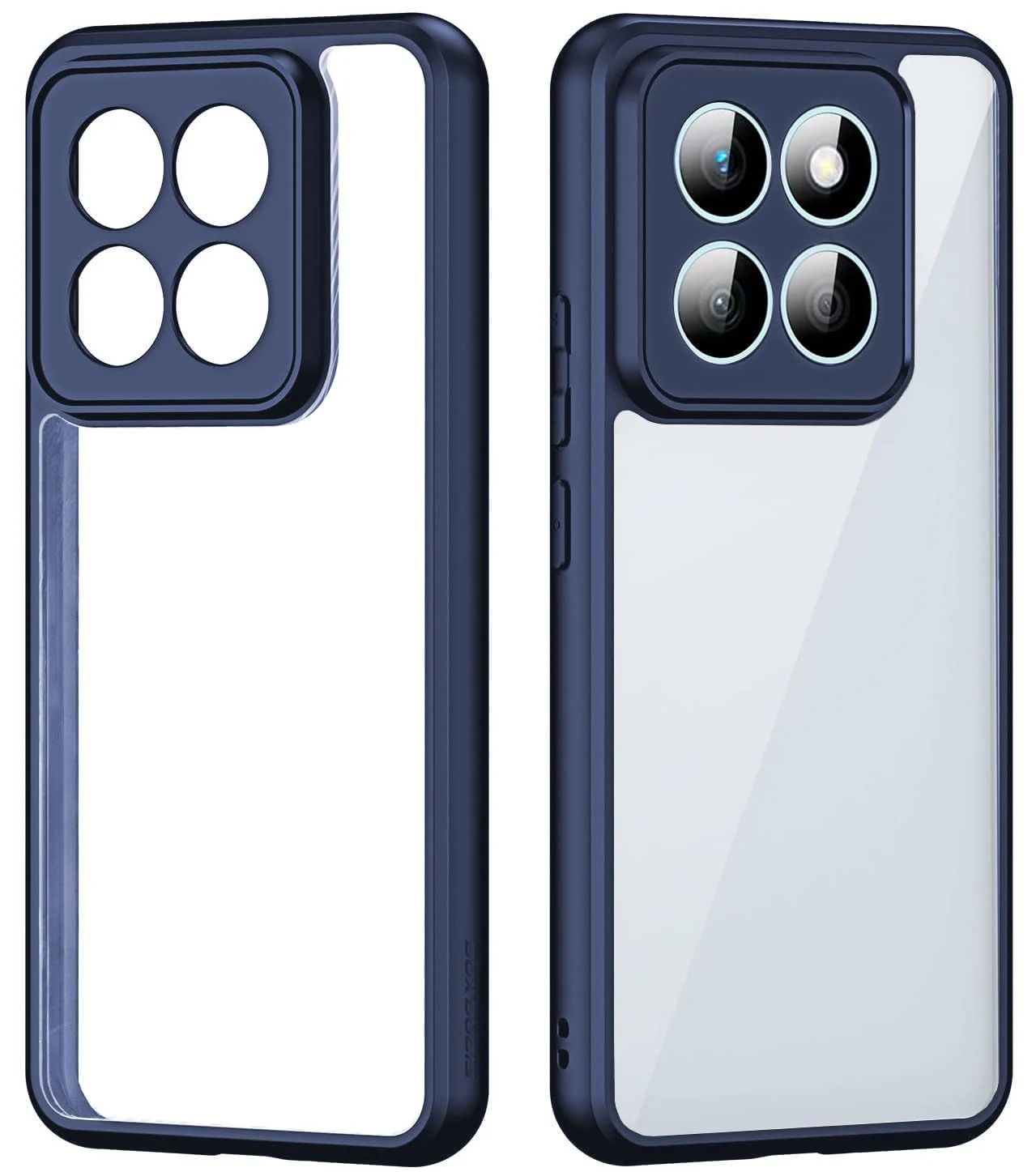 DL3 Mobilak Compatible with Honor X7C Case Transparent, Military-Grade Shockproof Anti-Yellowing, Slim Protective Phone Case Full Bumper Cover With Camera Protective - Blue