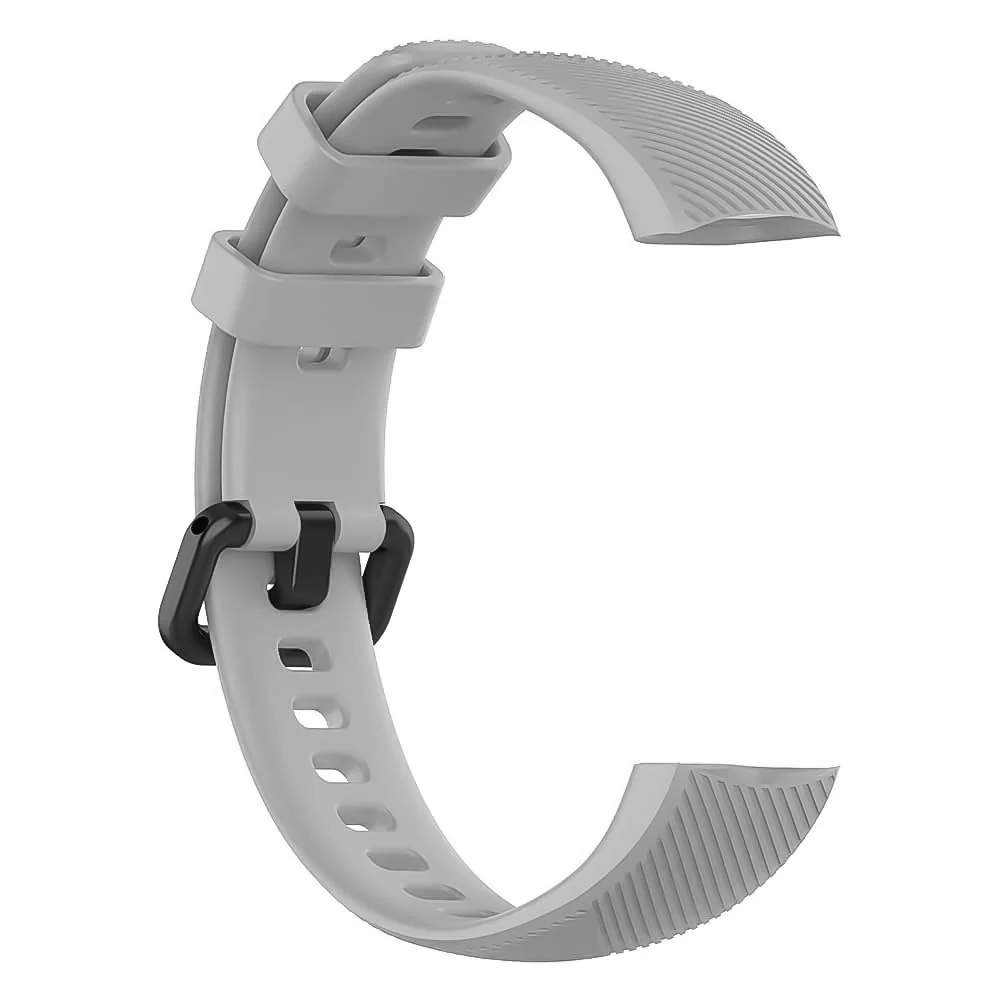 DL3 Mobilak Compatible for Honor Band 5/Honor Band 4 Strap, Soft Silicone Sport Wristband Adjustable Accessory Bracelet Replacement Band for Honor Band 5/Band 4 - Gray