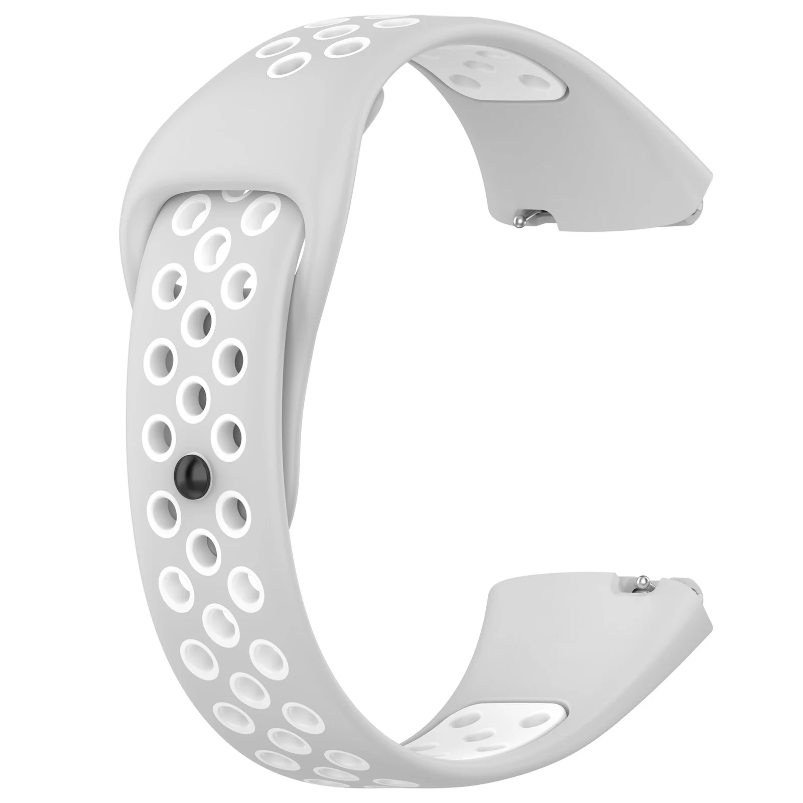 DL3 Mobilak Strap Silicone Compatible With Xiaomi Redmi Watch 3 Active/Redmi Watch 3 Lite, Sport Silicone Watch Band Wrist Strap, Bracelet Wristband Wrist Strap - Grey White