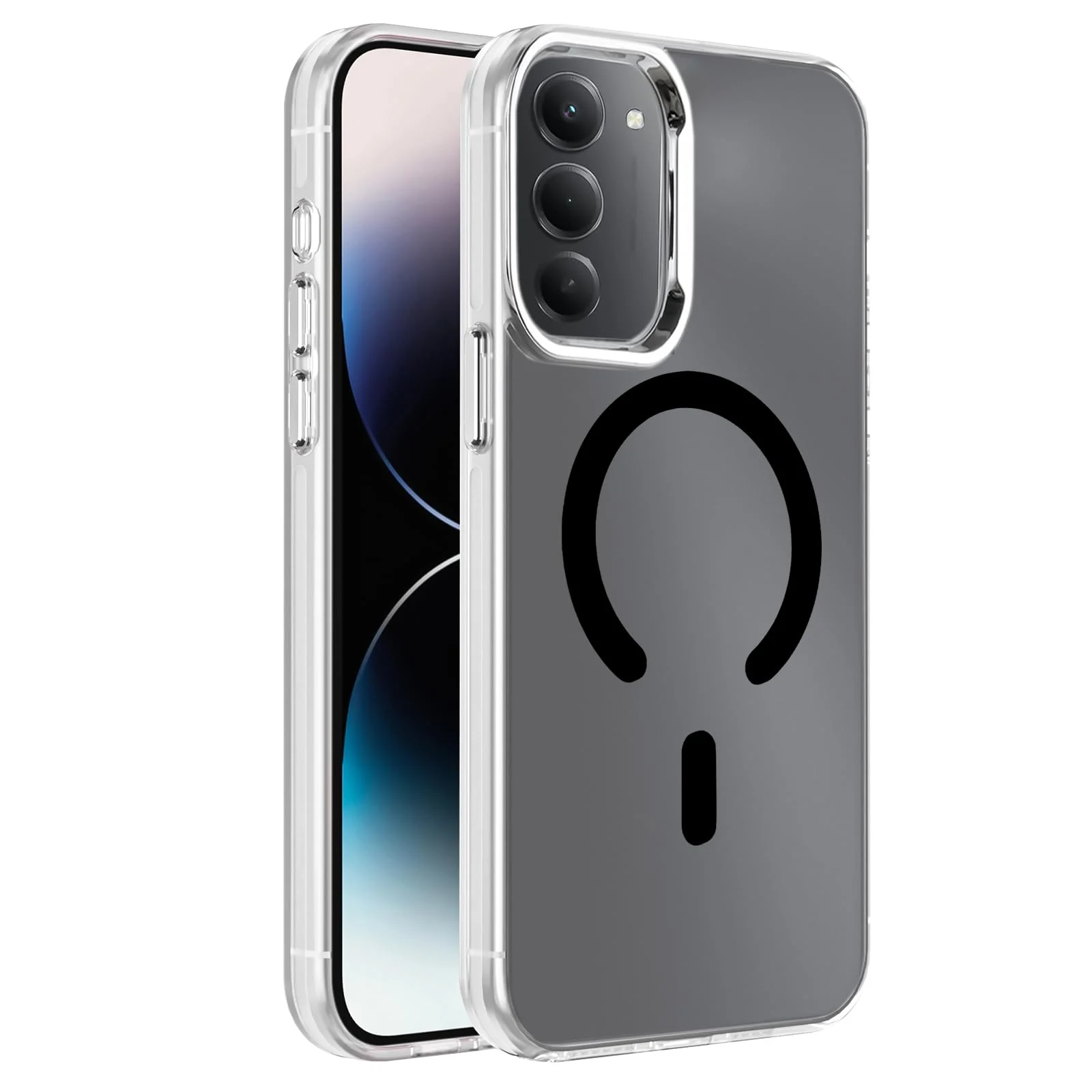 DL3 Mobilak Case for Xiaomi Redmi 15 4G/5G Crystal Clear [Not Compatible with MagSafe] Soft TPU Gel Case Flexible Silicone Anti-Scratch Transparent TPU Cover - Black