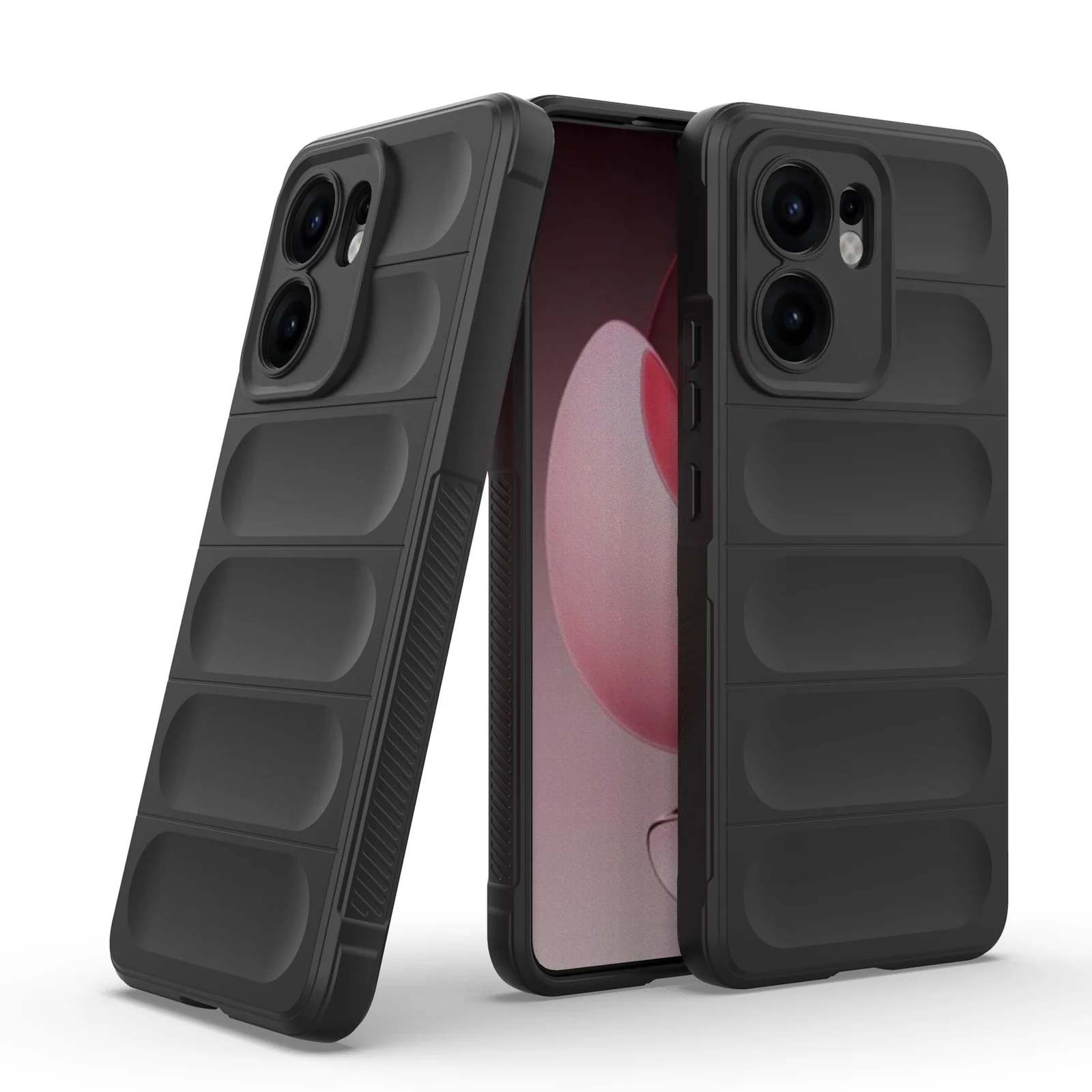 DL3 Mobilak Flexible Silicone and TPU Protective Case with Camera Protection for OPPO Reno 13F - Black