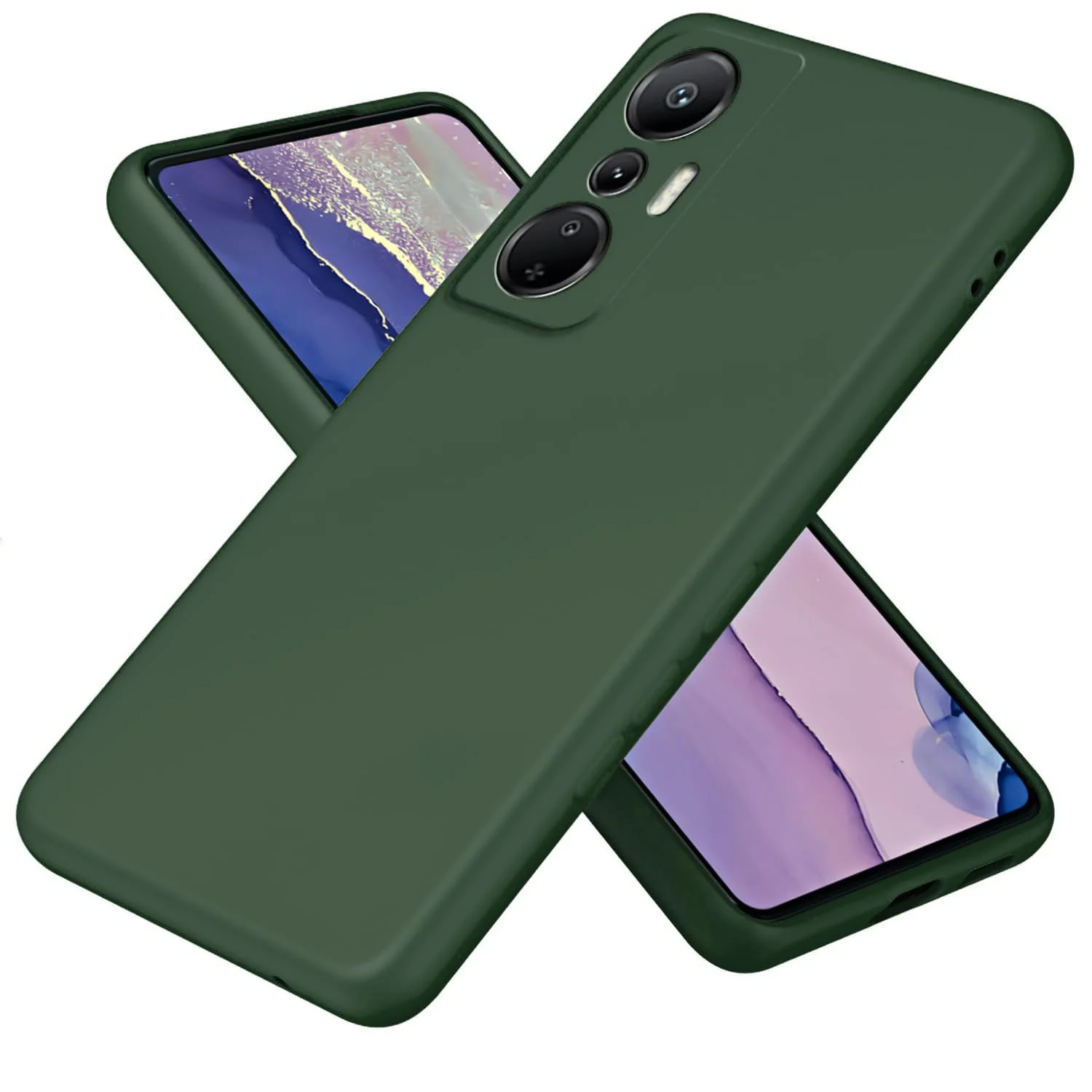 Infinix Hot 20 4G — DL3 Mobilak Liquid Silicone Protective Case with Soft Microfiber Lining with Full Camera Protection for Infinix Hot 20 4G