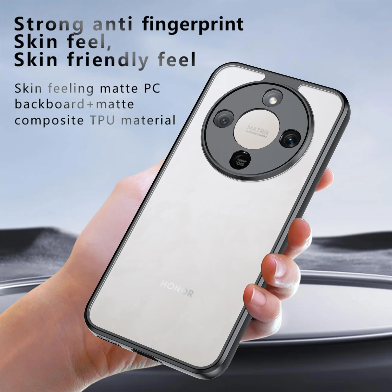 DL3 Mobilak Compatible with Honor X9D / Magic 8 Lite / X70 Case, Military-Grade Shockproof Anti-Yellowing, Slim Protective Phone Case Full Bumper Cover With Camera Lens Protective - Black