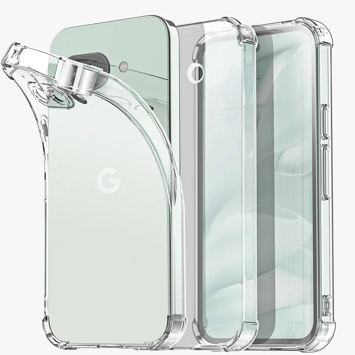 DL3 Mobilak Case Compatible with Google Pixel 10A, Cover SiliconeTransparent TPU Gorilla Anti-shock Protector Camera Shockproof Corners - Clear