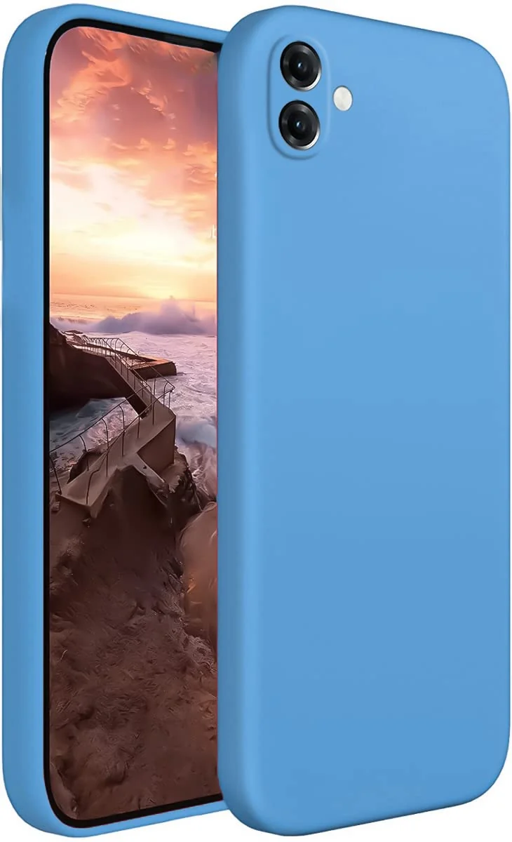 Dl3 Mobilak Samsung Galaxy A04e Case,Soft Flexible Silicone Gel Rubber Bumper Cover,Slim Fit Full Body Shockproof Protective Phone Case (Sky Blue)