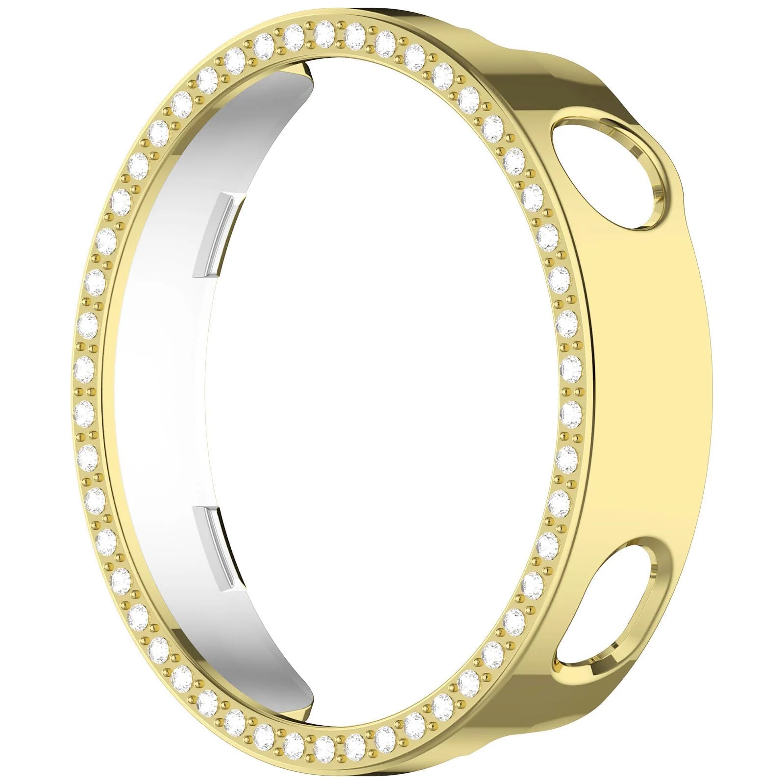 DL3 Mobilak Bling Case for Huawei Watch GT6 41MM, Slim Hard PC Frame Cover with Crystal Diamond Bumper Design (Without Screen Protector), Protective Case for Women and Girls for GT 6 41 mm - Gold