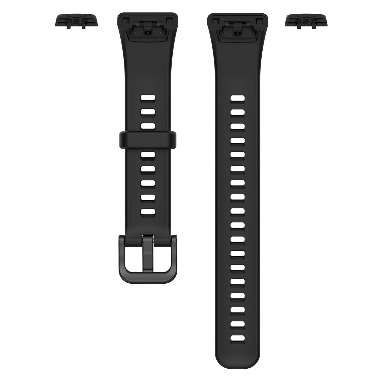 DL3 Mobilak Bracelet Compatible With Huawei Band 6/Honor Band 6/Band 6 Pro/Band 6 NFC Wristbands for Men Women, Silicone Strap, Waterproof Sports Replacement Straps - Black