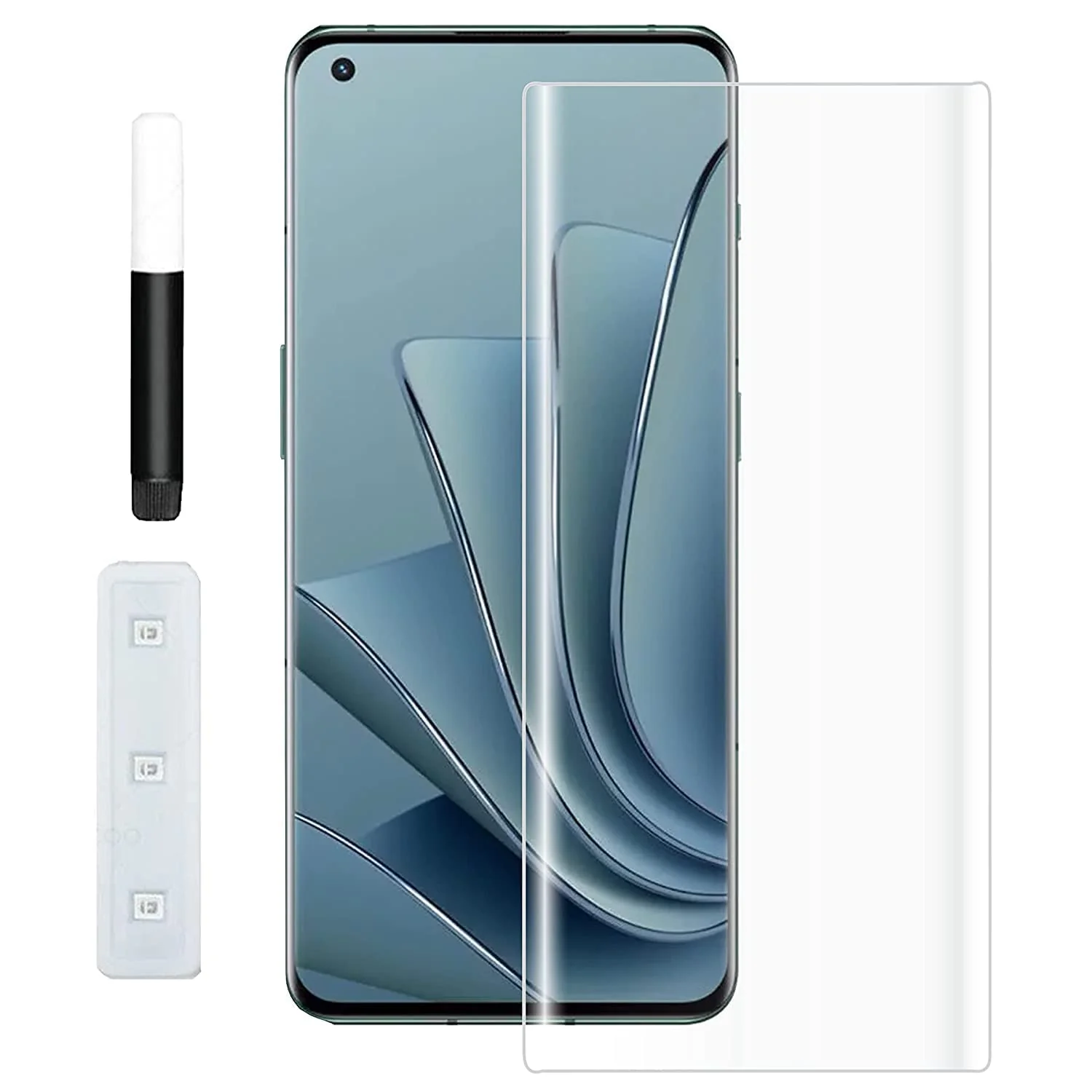 DL3 Mobilak Full Glass Screen Protector for OnePlus 10 Pro/OnePlus 9 Pro - Tempered Full Glue Cover With Fingerprint Unlock - Clear