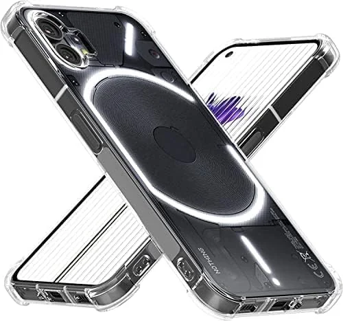 DL3 Mobilak Case Compatible with Nothing Phone (1), Cover Silicone TPU Gorilla Anti-shock Protector Camera Shockproof Corners - Clear