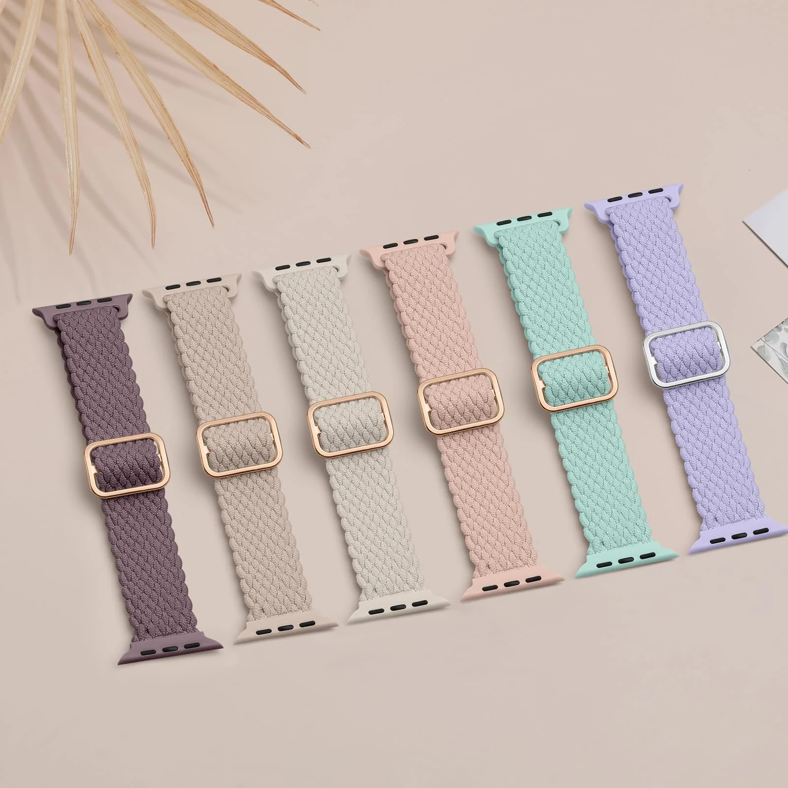 DL3 Mobilak Stretchy Nylon Solo Loop Strap Compatible with Apple Watch Band 49mm 45mm 46mm 44mm 42mm for Women Men, Sport Breathable Braided Wristband for iWatch Series 11 10 9 8 7 6 5 4 SE Ultra 3 2 1 - Smoke Violet