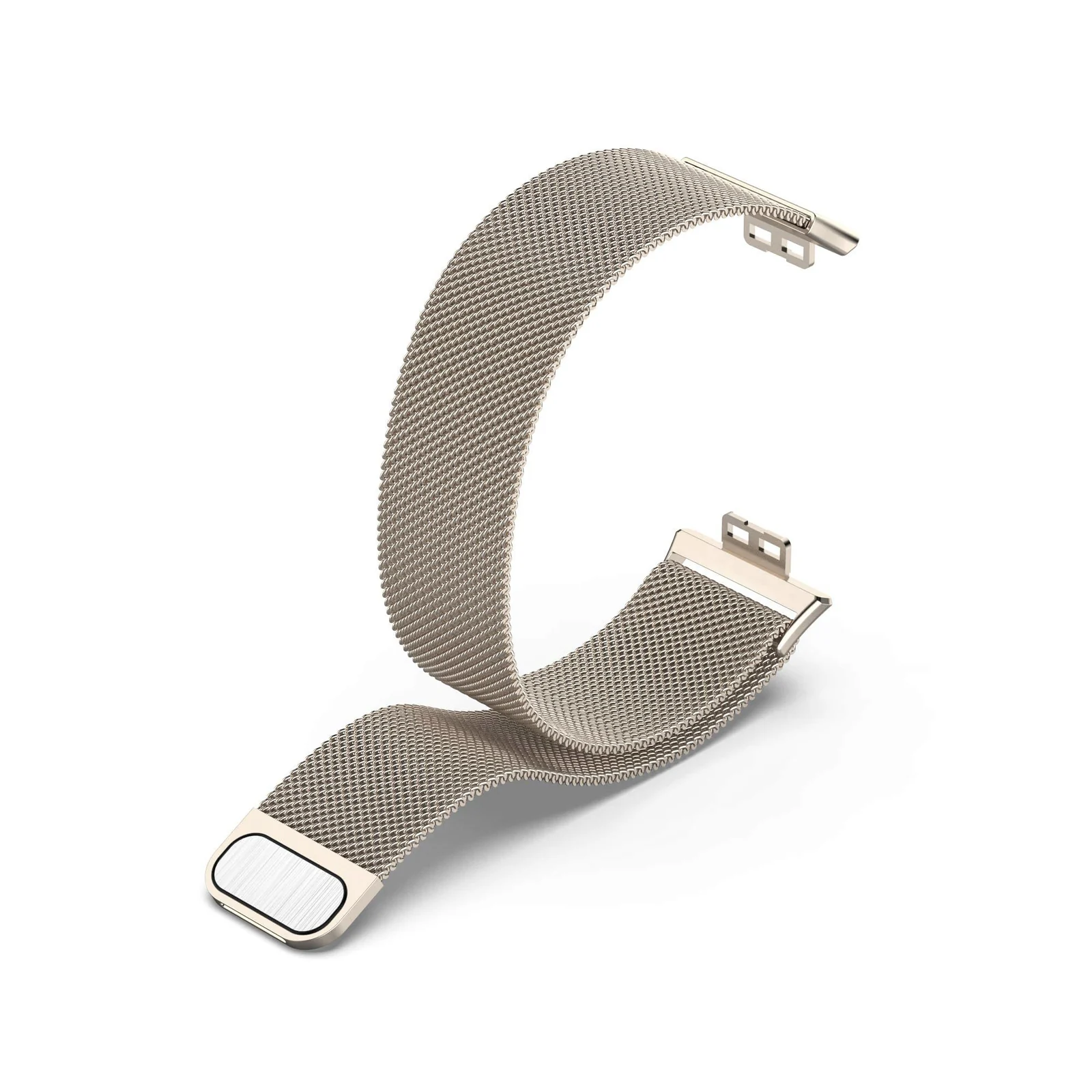 Dl3 Mobilak Bracelet Compatible with Huawei Watch Fit, Stainless Steel Replacement Straps, Mesh Metal Watch Strap, Magnetic Adjustable Replacement Strap Compatible with Huawei Watch Fit (Starlight)
