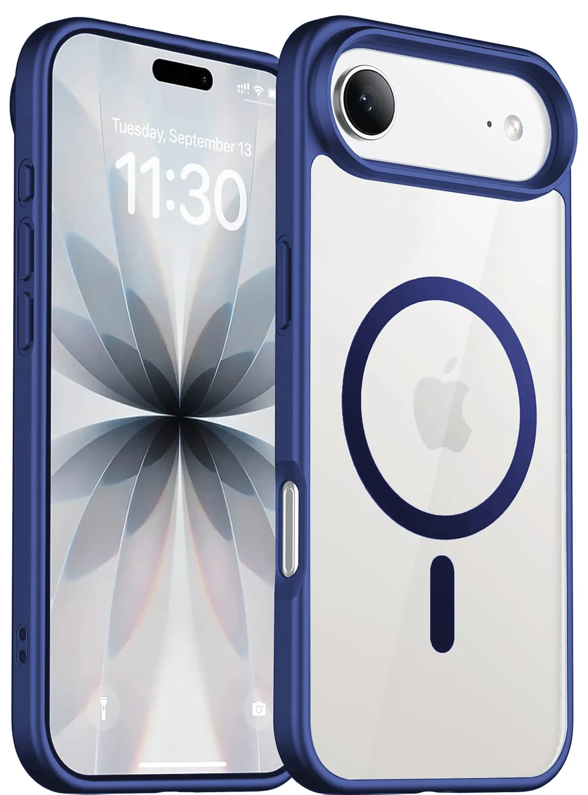DL3 Mobilak Translucent Matte Case for iPhone 17 Air 6.5-Inch Compatible with, Compatible with MagSafe accessories, Shock-absorbing protection, Scratch-resistant surface - Blue