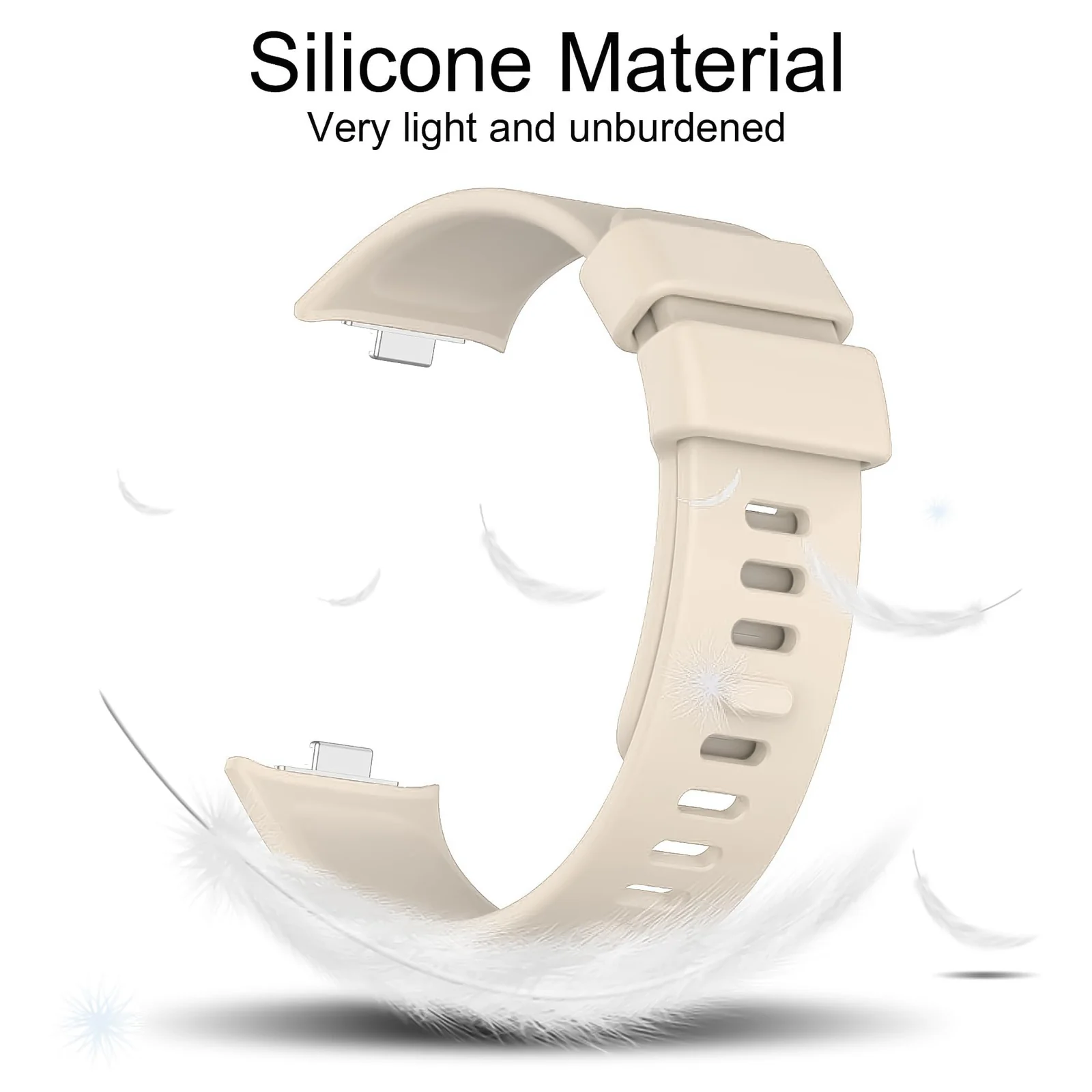 DL3 Mobilak Bracelet Compatible with Xiaomi Redmi Watch 6/5/4 / Xiaomi Smart Band 10 Pro/9 Pro/8 Pro, Soft TPU Replacement Strap Sports, Strap for Men and Women - Beige
