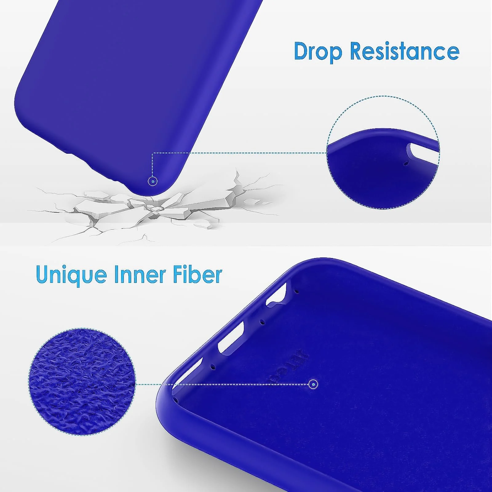 DL3 Mobilak Liquid Silicone Protective Case with Soft Microfiber Lining for iPhone 6 / 6S - Pepsi