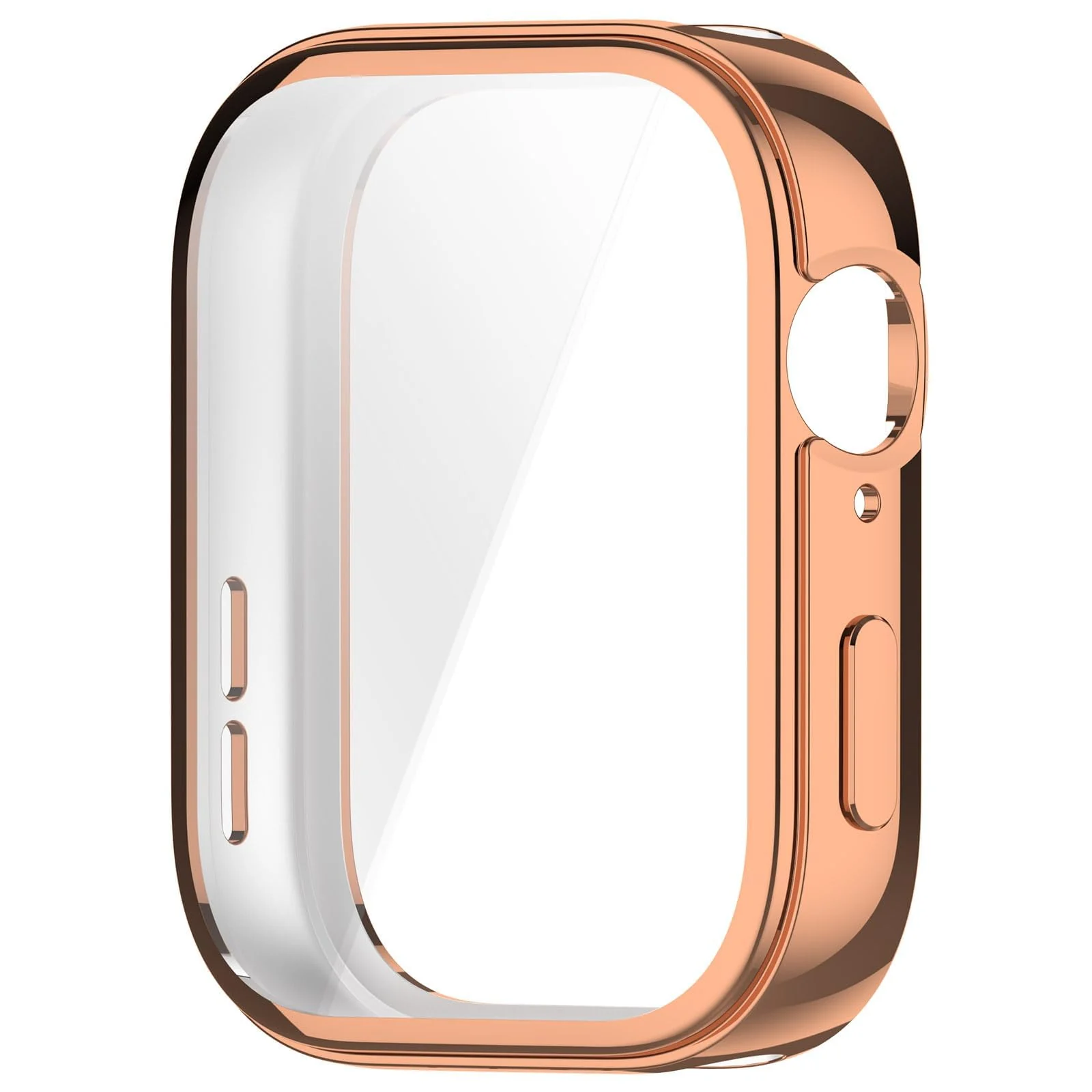 DL3 Mobilak Case Compatible with Huawei Watch Fit 3 Case All-Around with Built-in Screen Protector Watch Soft TPU Shockproof Cover Slim Guard Thin Bumper Shell Protector - Rose Gold