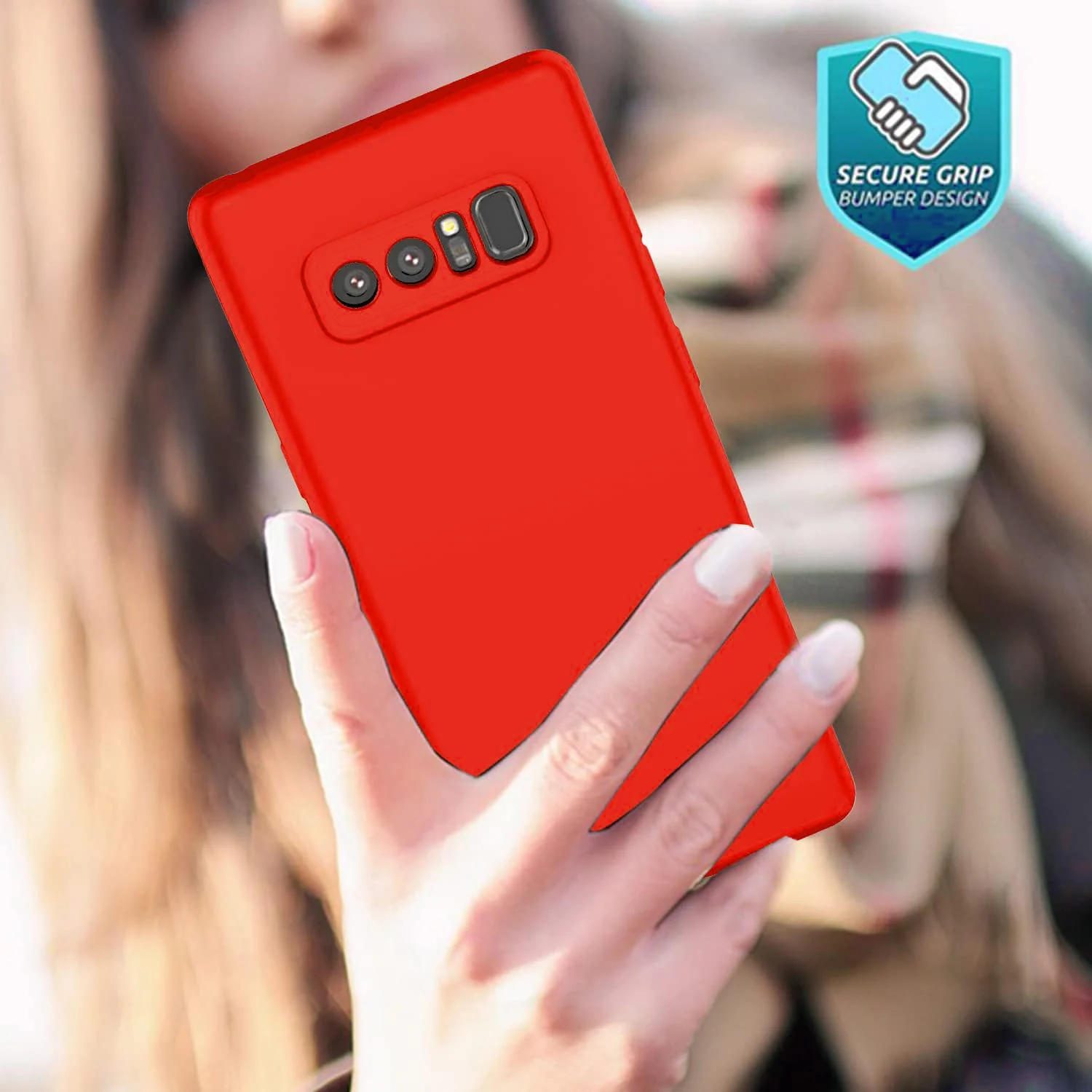 DL3 Mobilak Liquid Silicone Protective Case for vivo V27e / vivo S16e with Microfiber Lining and Shockproof Design - Red