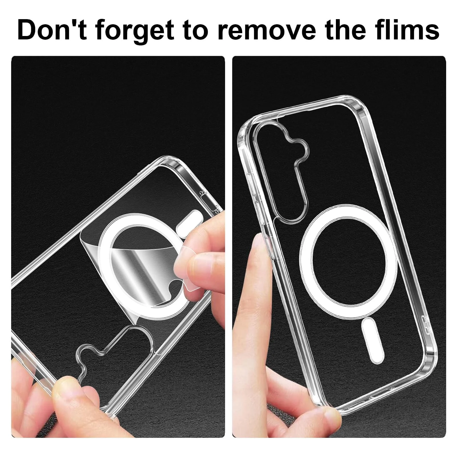 DL3 MOBILAK for Samsung Galaxy A54 5G Case Clear [Compatible with MagSafe] Slim Magnetic Clear Bumper Case