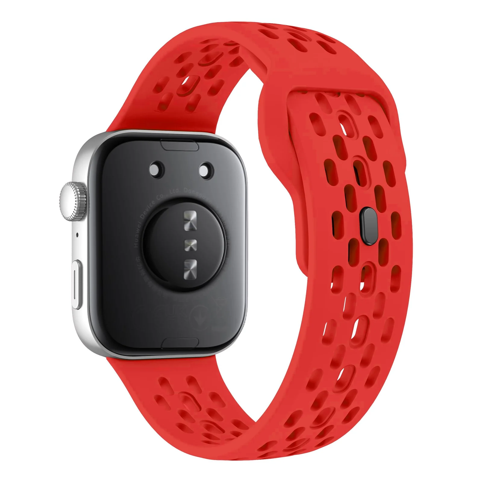DL3 Mobilak Silicone Mesh Breathable Straps for Huawei Watch Fit 4 Pro Strap. Wristband Bands Bracelet Sports Bracelet Quick Release Adjustable Armband for Huawei Watch Fit 4/Fit 3 - Red