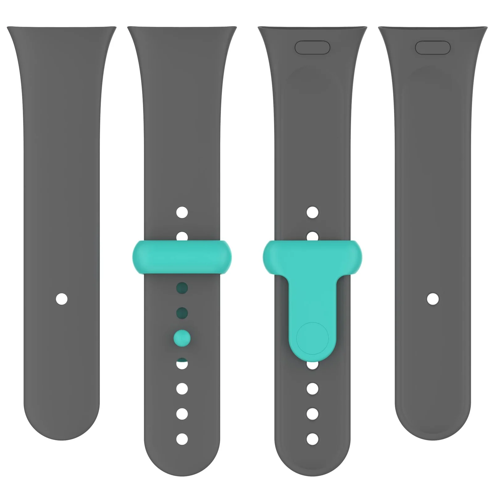 DL3 Mobilak Strap for Xiaomi Redmi Watch 3 Only, Soft Silicone Watch Band with Secure Buckle, Sport Replacement Wristband Bracelet Strap for Men & Women - Dark Gray