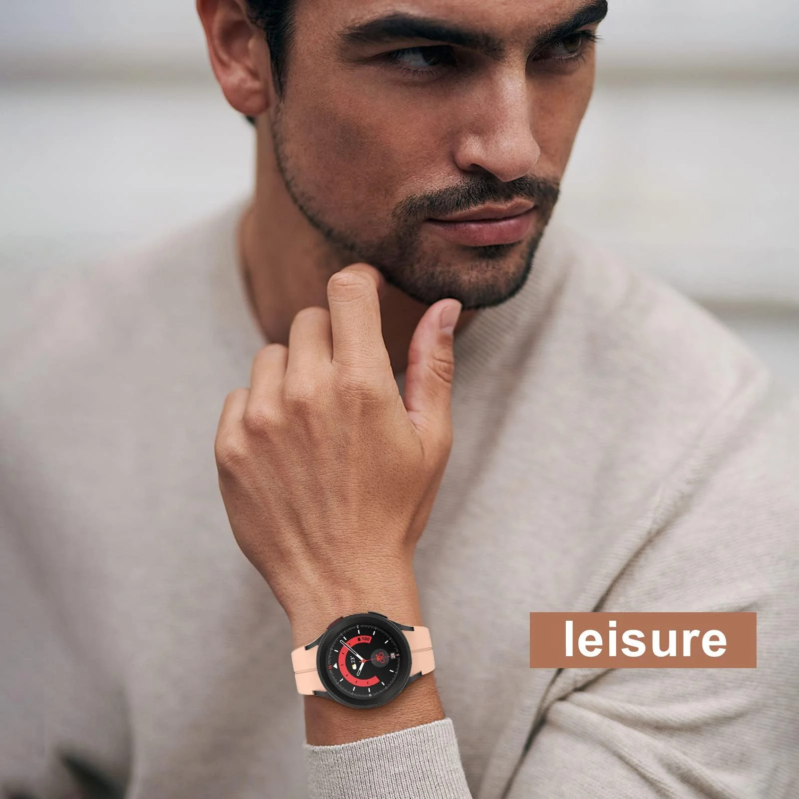DL3 Mobilak 22MM Silicone Band Magnetic Clasp Strap For Xiaomi Redmi Watch 5 Active/5 Lite/Compatible with Samsung Galaxy Watch 46mm/Watch 3 45mm/Gear S3/Huawei watch (GT6 GT5 GT4 GT3 GT2 GT - Pink