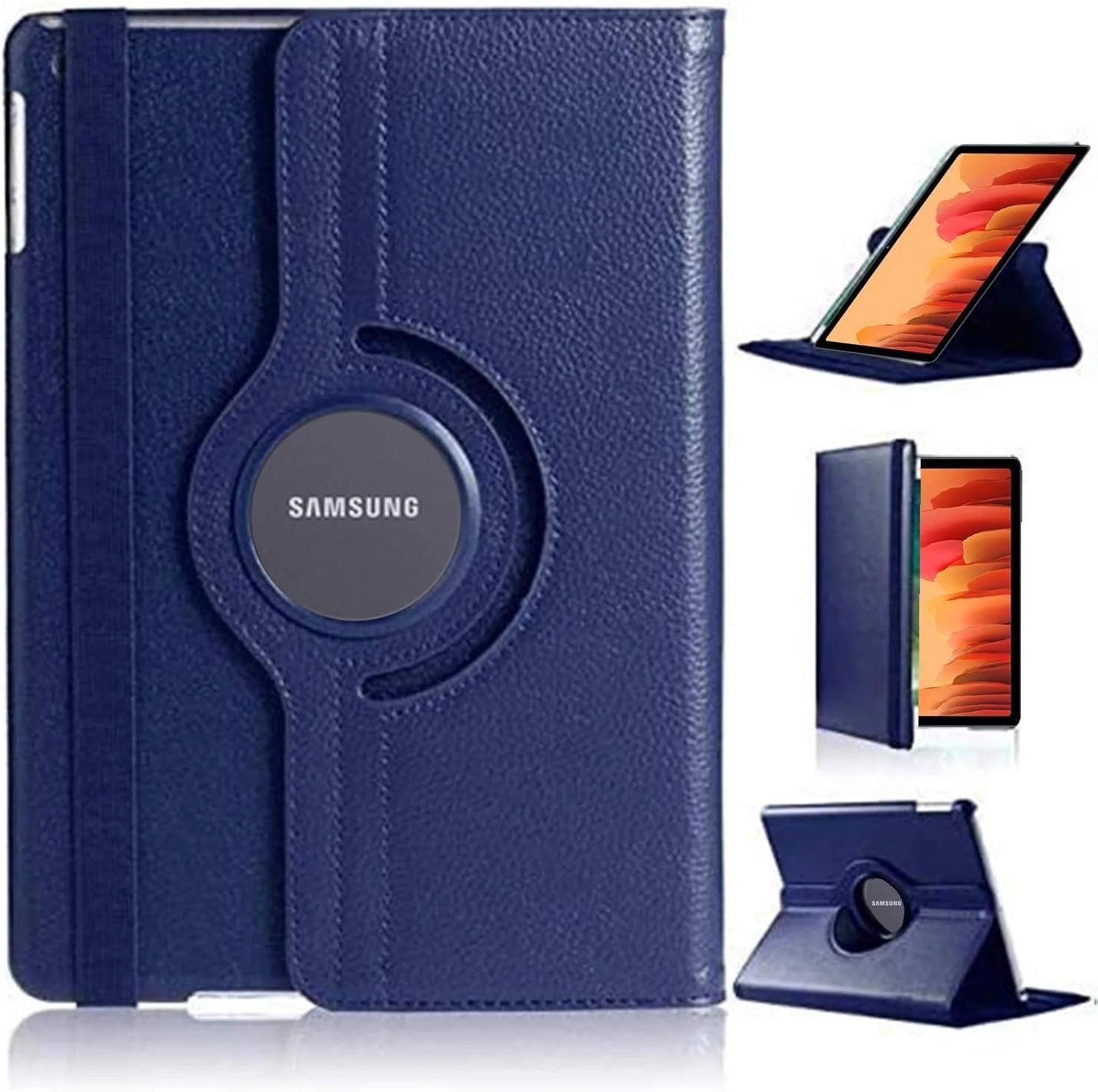 DL3 Mobilak Protective Cover for Samsung Galaxy Tab A 2019 10.1 Inch (SM-T510 SM-T515), 360° Rotatable Smart Stand, Leather Folio Flip Cover with Multi-Angle Viewing, Auto Wake Sleep - Blue
